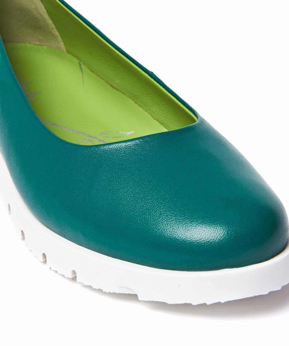 Red leather slip-on ballet pumps - JIN BRIGHT POPPY RED