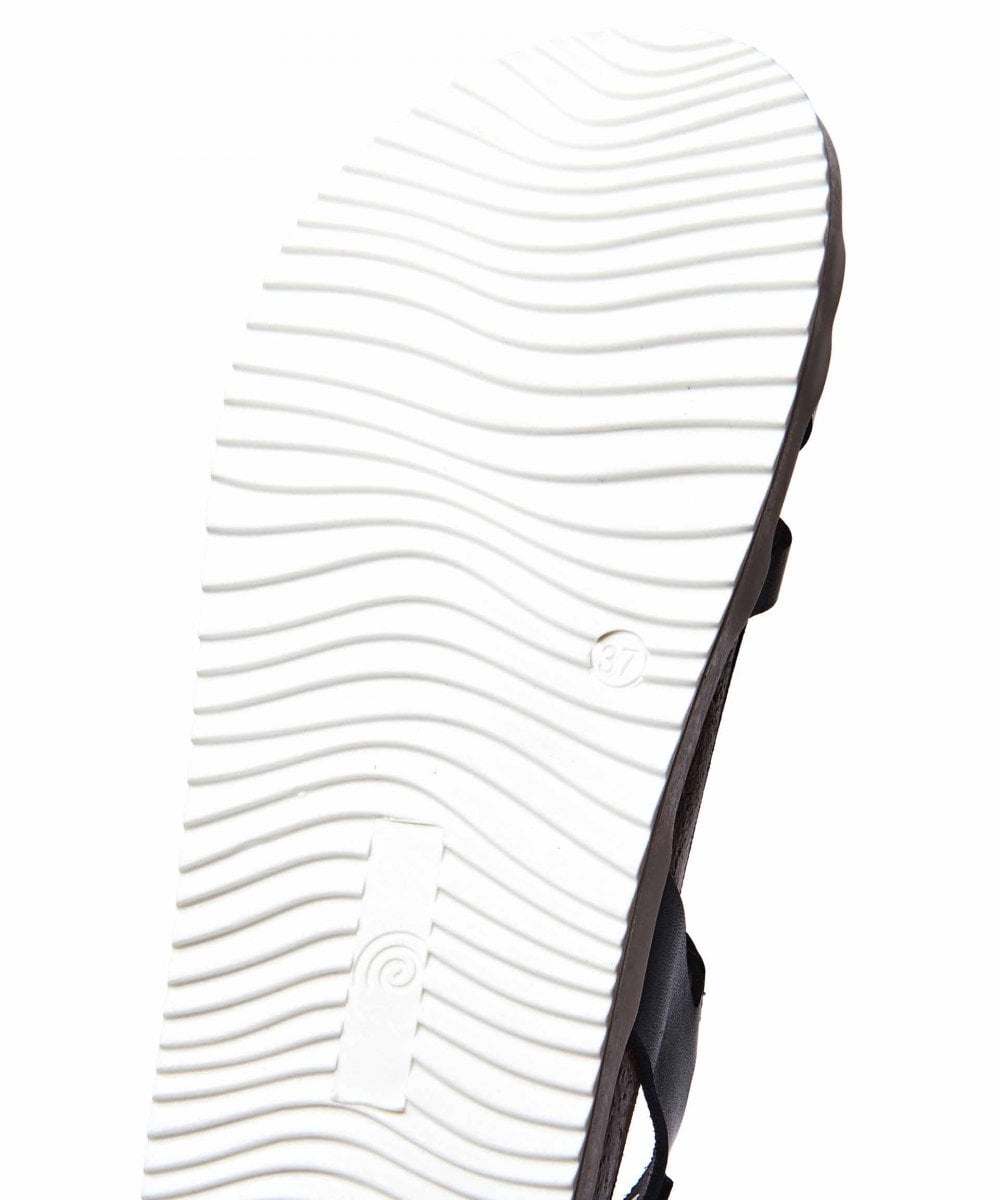 Blue Crossover strap cork sandals - ELMER INDIGO