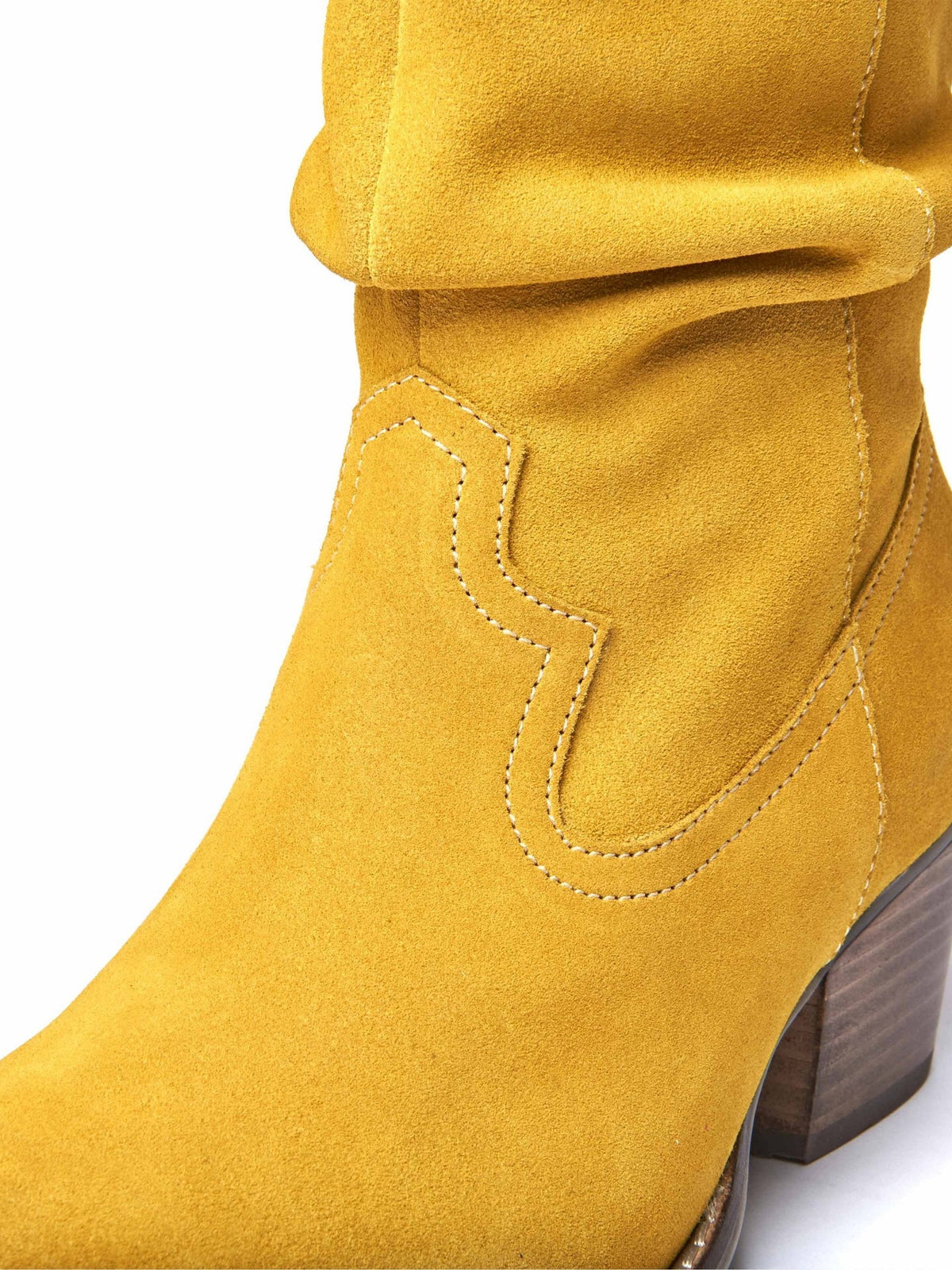 Brown suede Western ankle boots - ERICA TAN