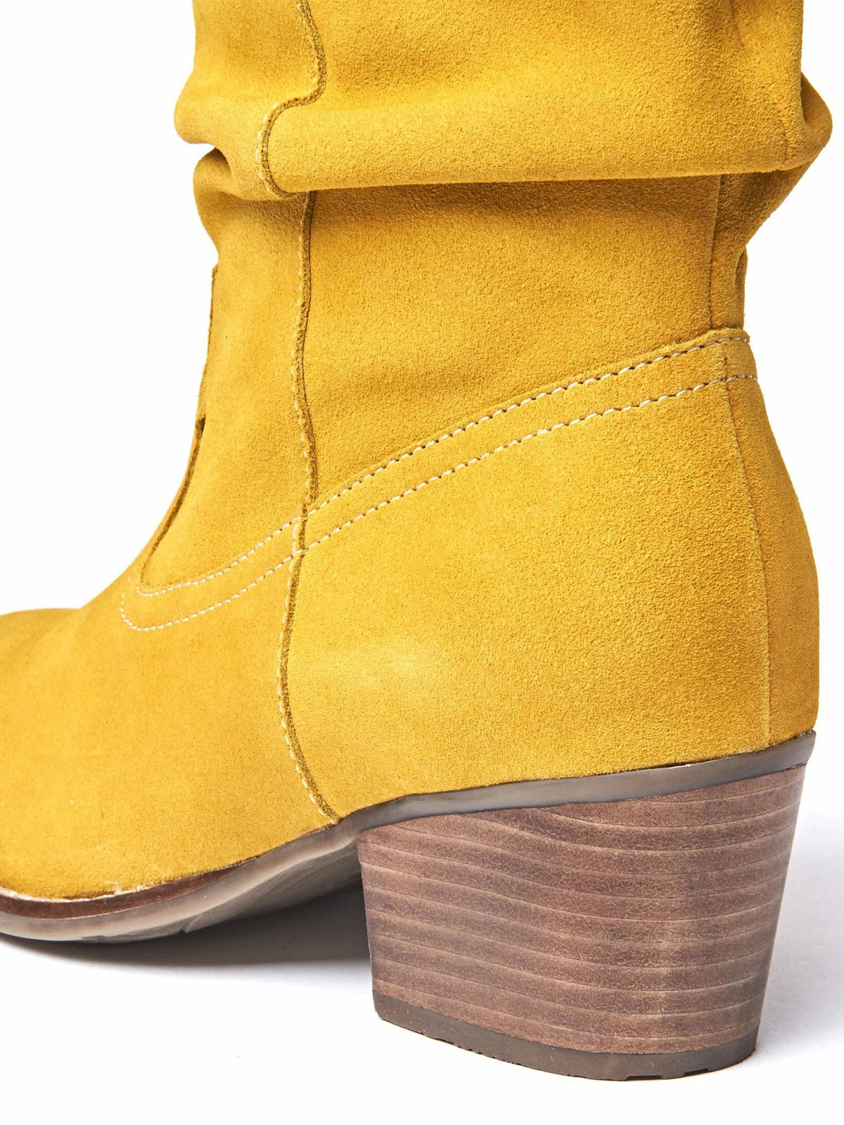 Blue suede Western ankle boots - ERICA DARK TEAL