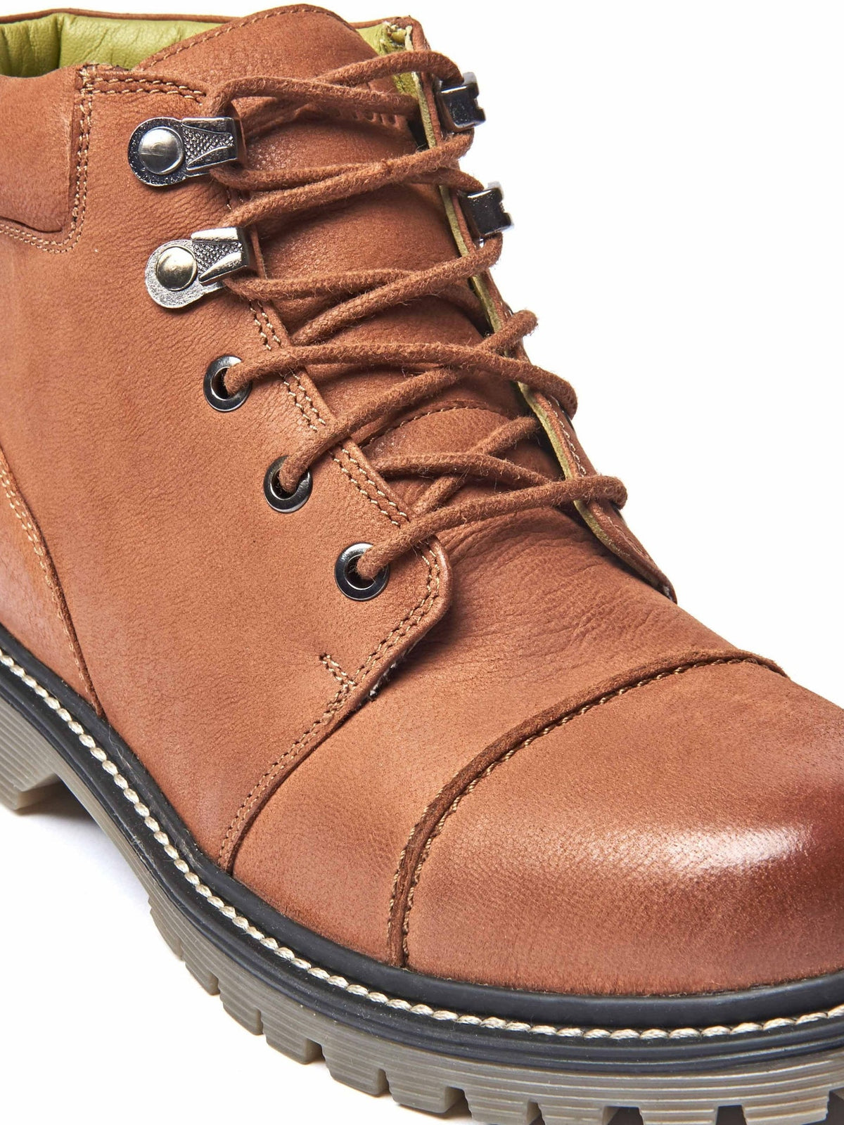 Brown ladies' hiker-style ankle boots - HARTE 2 TAN
