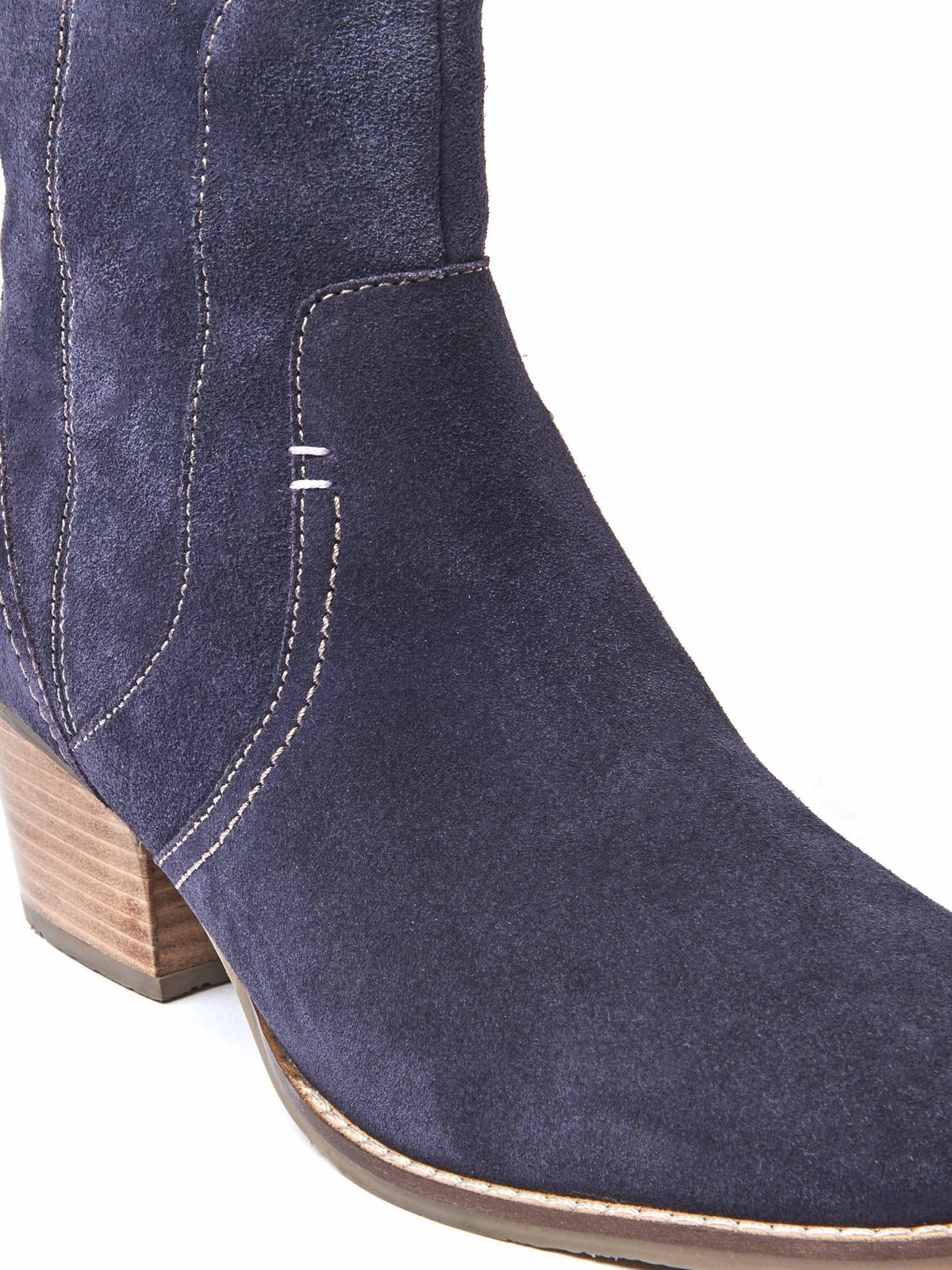 Blue western inspired heeled ankle boots - MORISOT DARK TEAL