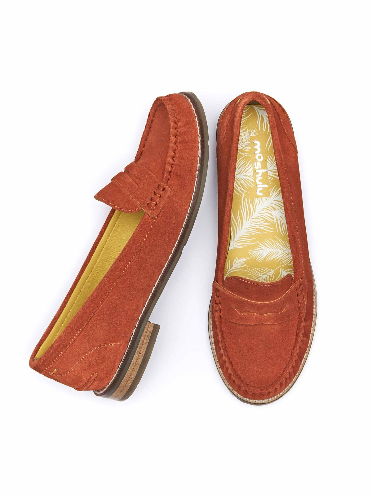 Orange classic suede penny loafers - PETREL SUEDE TERRACOTTA