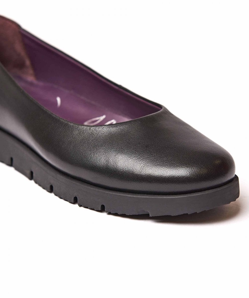 Red leather slip-on ballet pumps - JIN ZINFANDEL RED