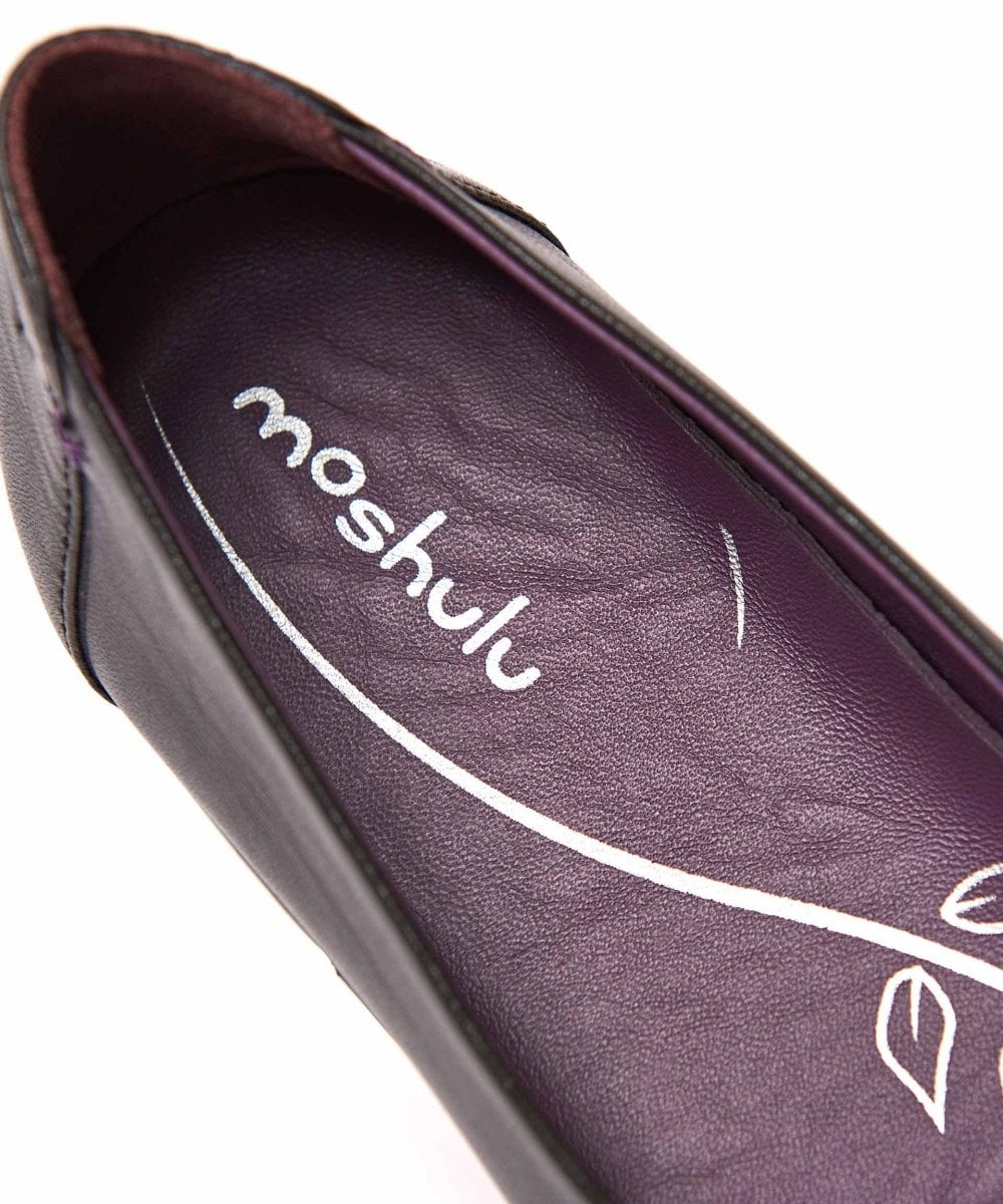 Red leather slip-on ballet pumps - JIN ZINFANDEL RED