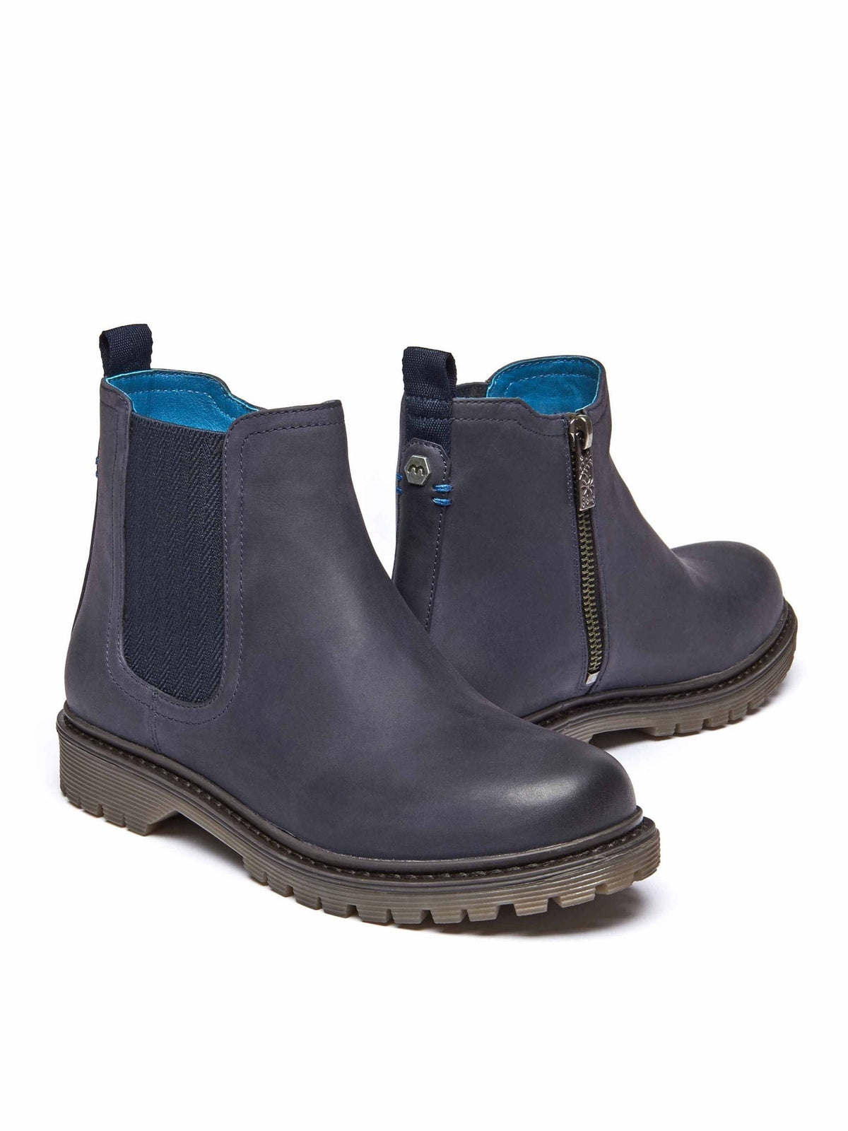 Blue Leather Chelsea boots - SKERRY WAXY INDIGO