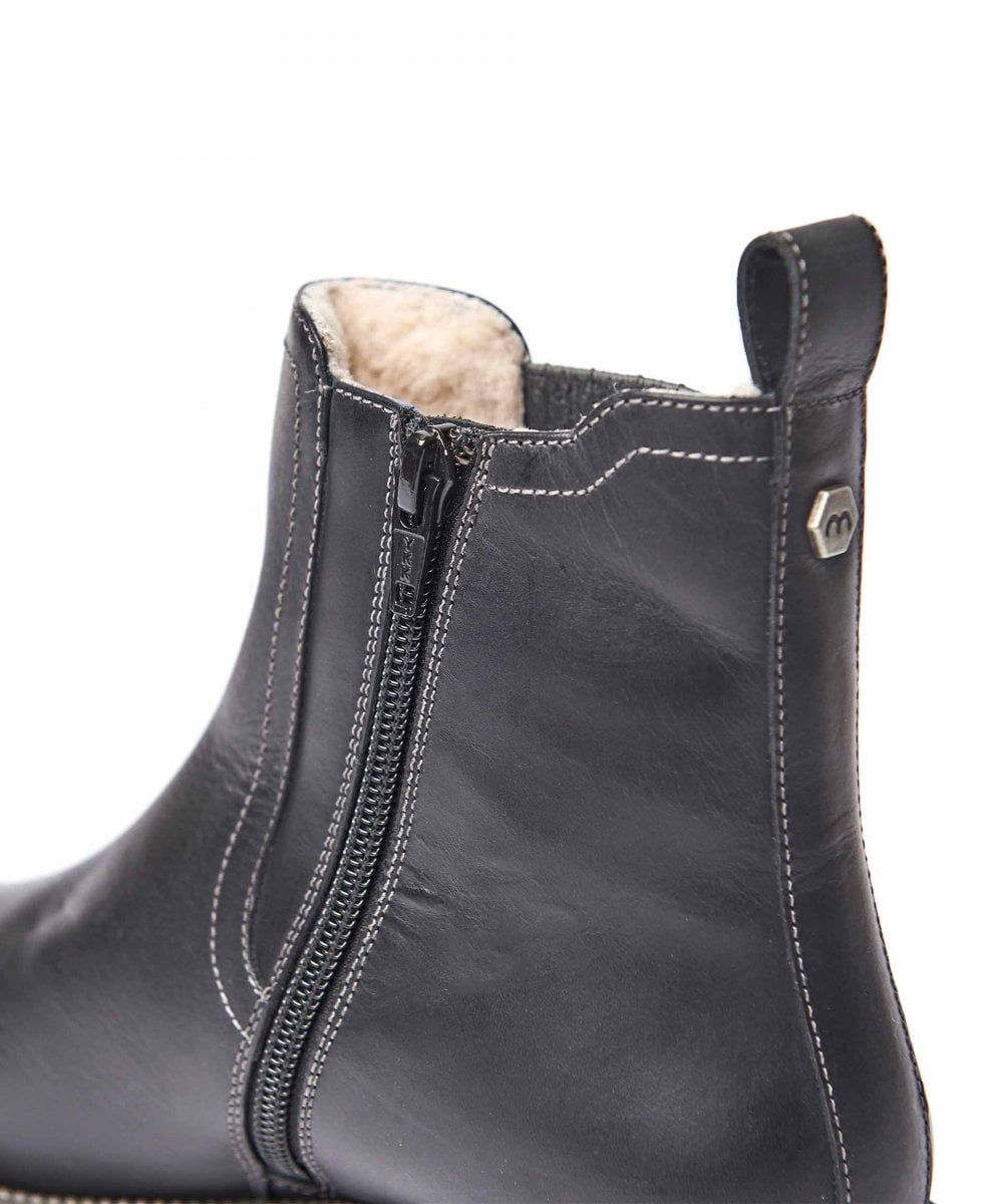 Blue leather ankle boots - KOS DARK TEAL