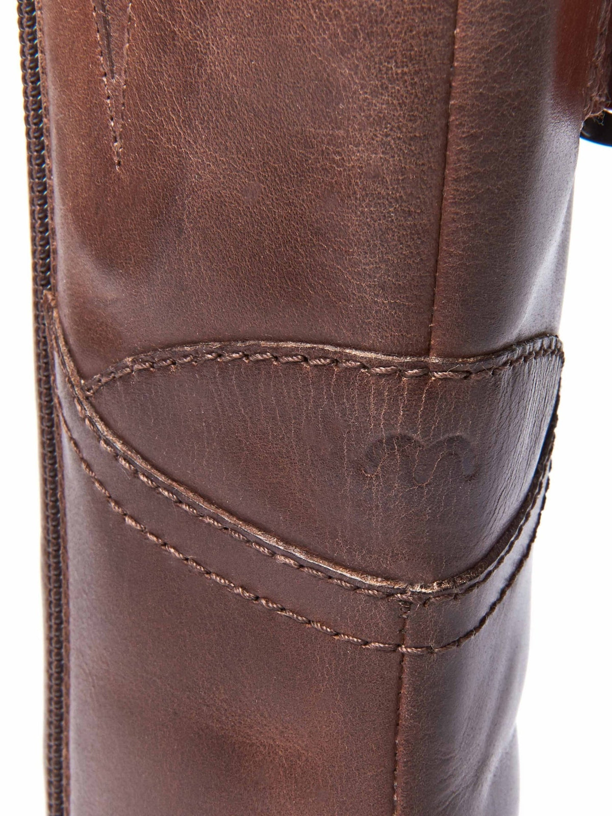 Orange / Red / Brown wedge mid-length leather boots - NIGHTJAR TERRACOTTA