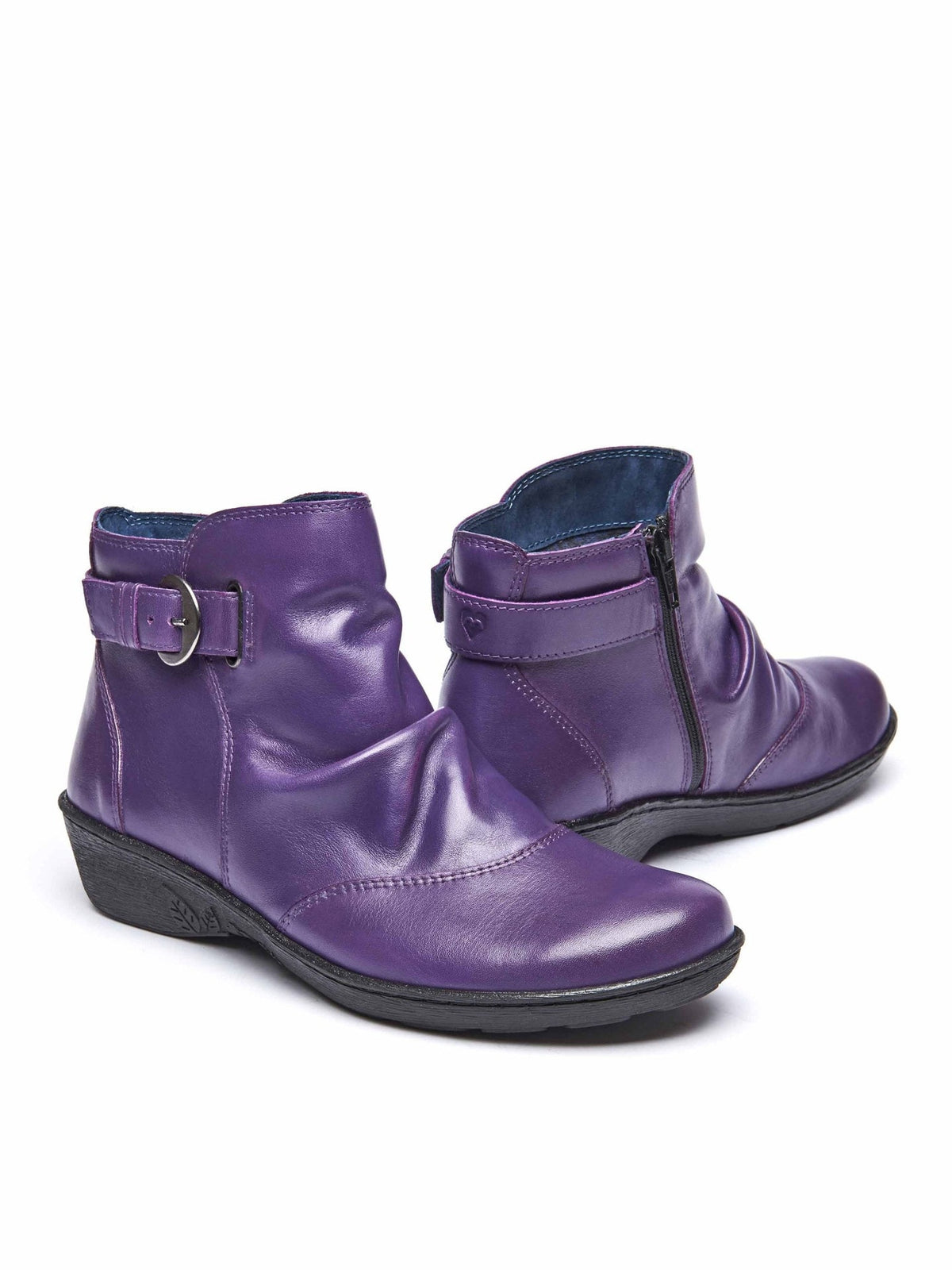 Purple slouchy ankle boots - BOURBON 2 ROYAL PURPLE