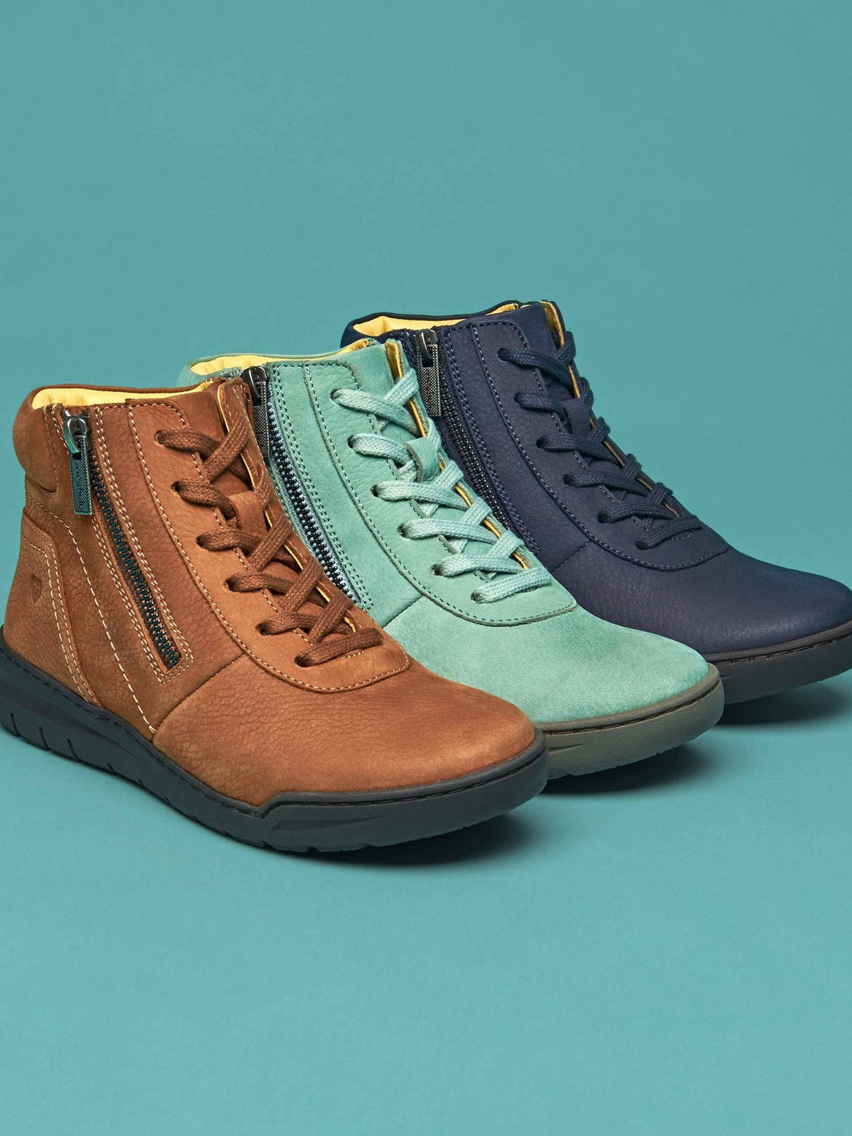 Blue Nubuck sporty ankle boots - SONJA INDIGO