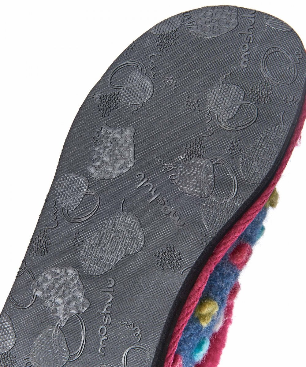 White kids spotty short bootie slippers - MINI BO ICE