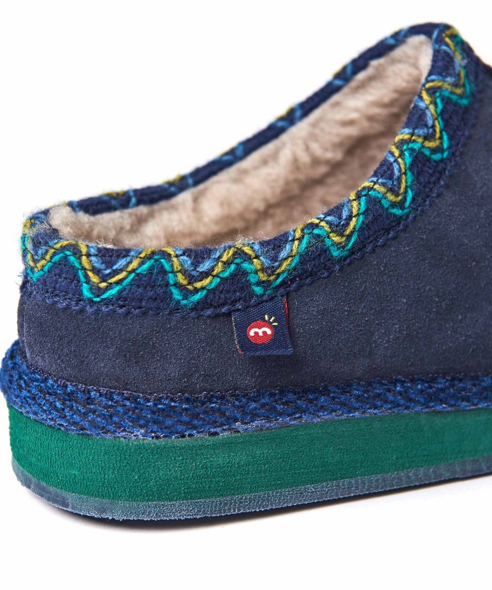Red kids Turkish mule slippers - MINI ALASKA RED