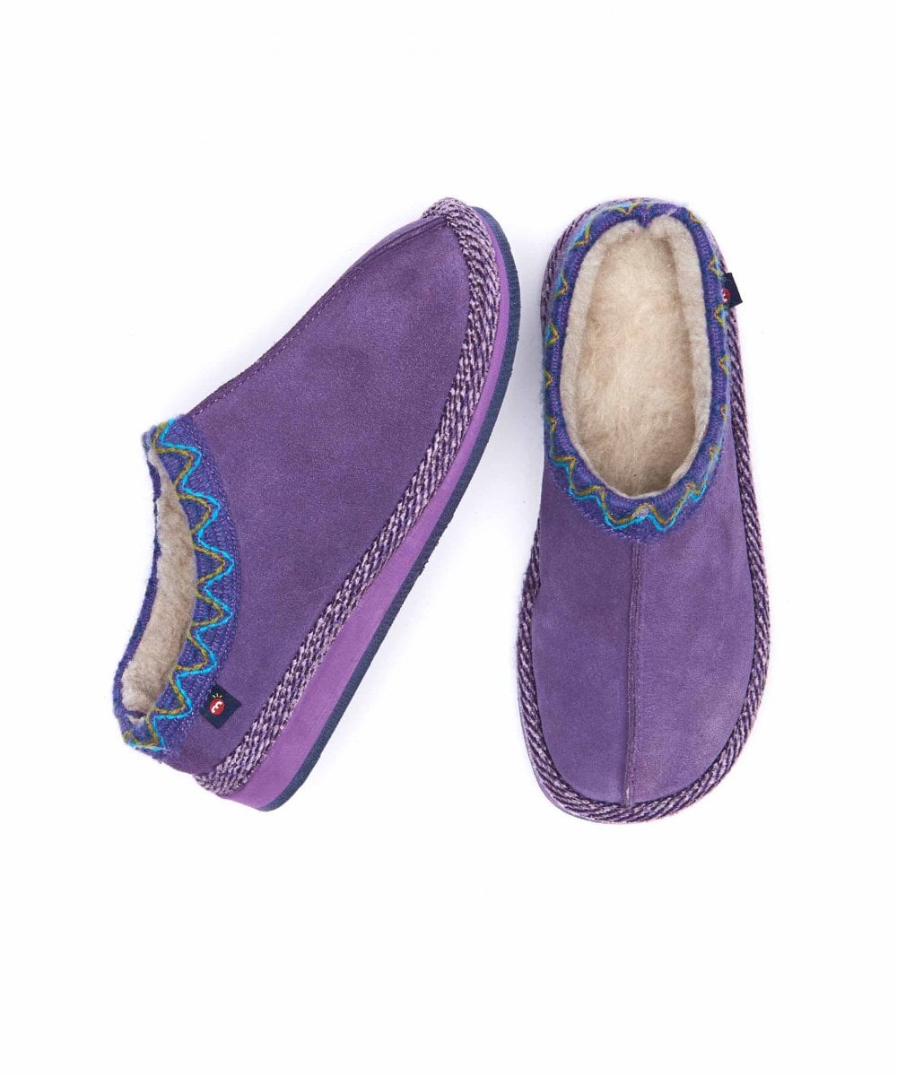 Purple kids Turkish mule slippers - MINI ALASKA PURPLE