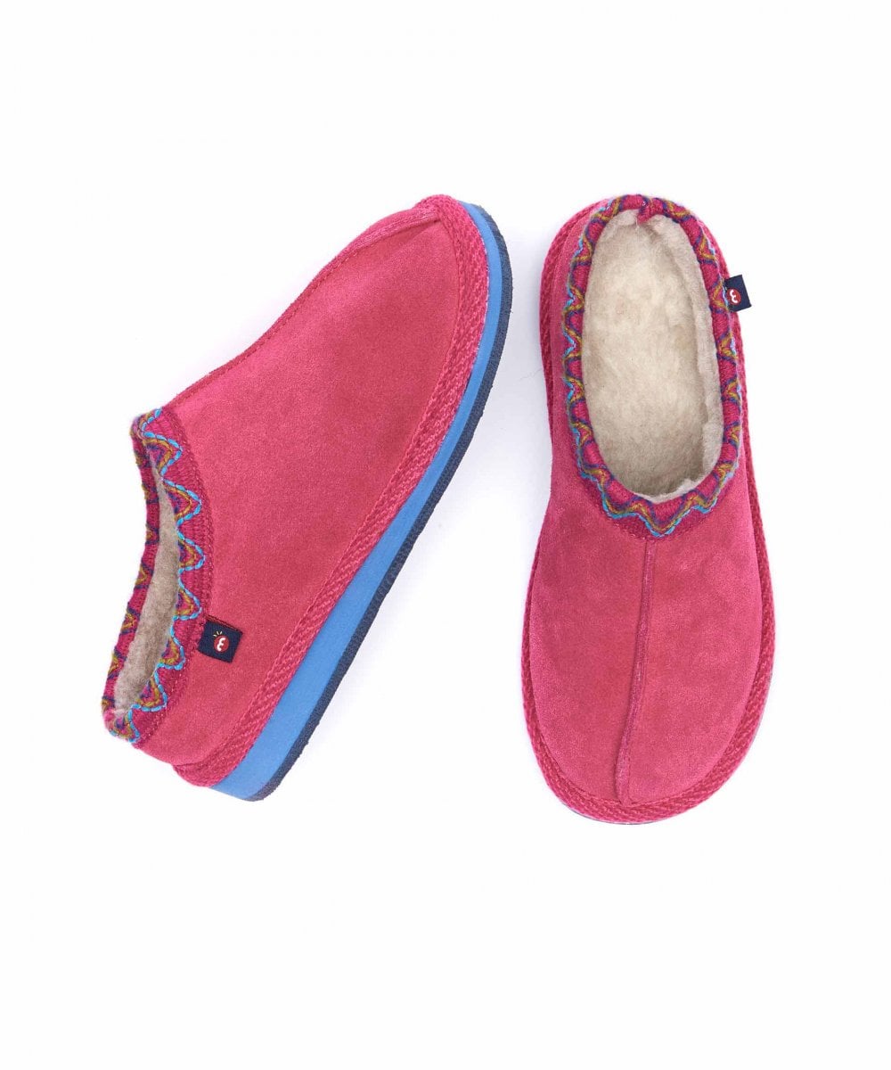 Pink kids Turkish mule slippers - MINI ALASKA PINK