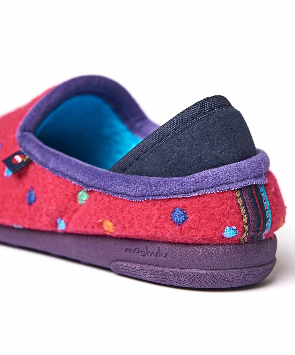 Grey kids spotty felt slippers - MINI GLACE CHARCOAL