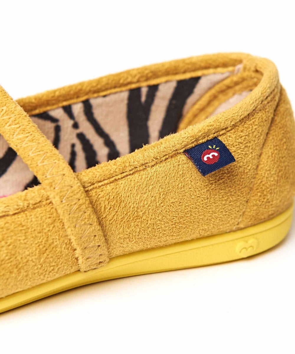 Yellow kids colourful ballet slippers - MINI BANOFFEE YELLOW