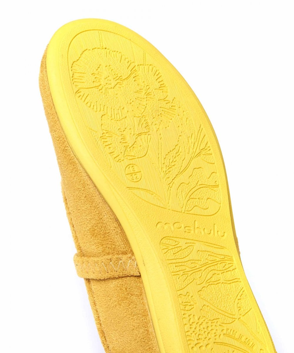 Yellow kids colourful ballet slippers - MINI BANOFFEE YELLOW