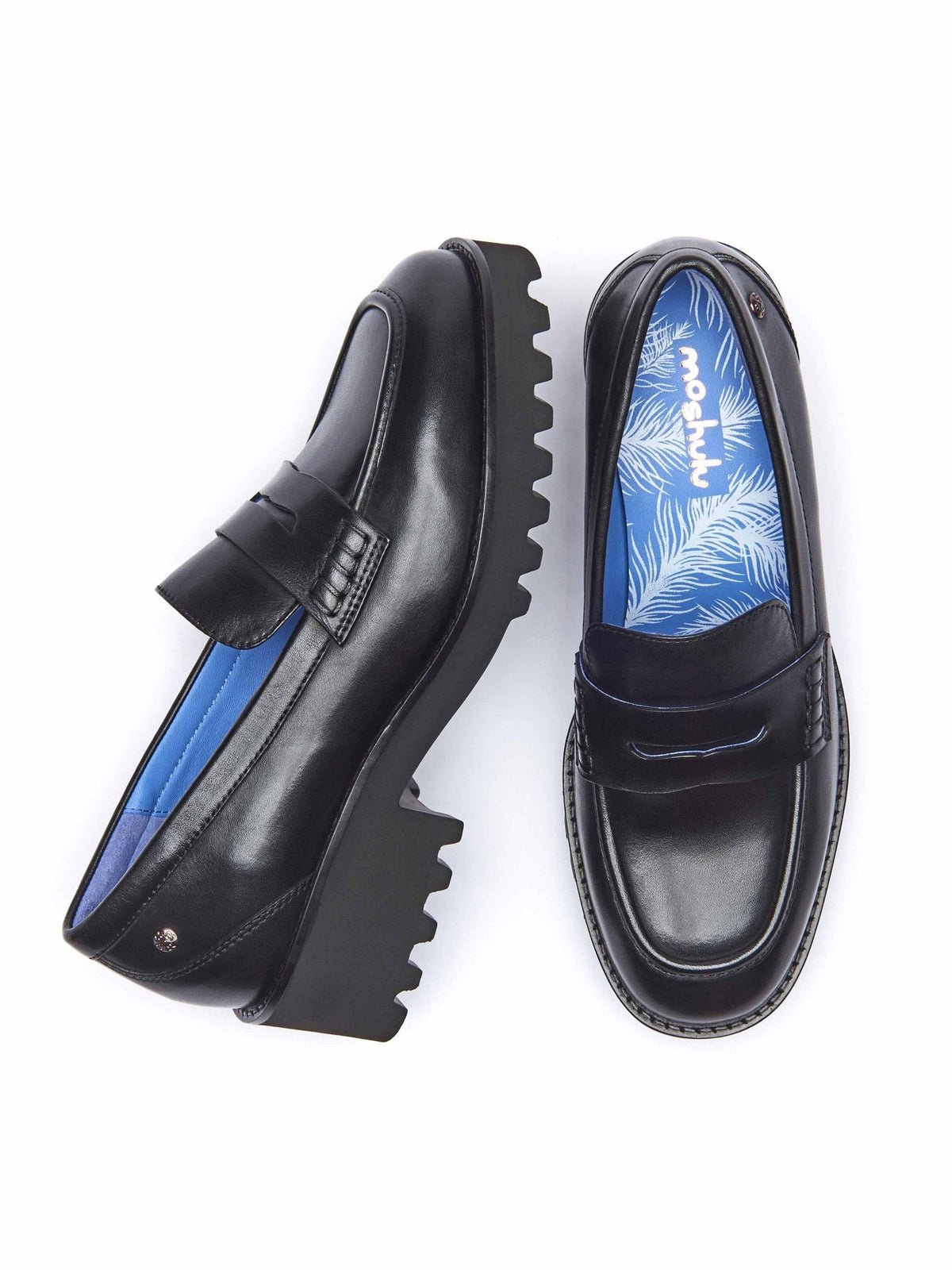 Black chunky penny loafers - CALLUNA BLACK