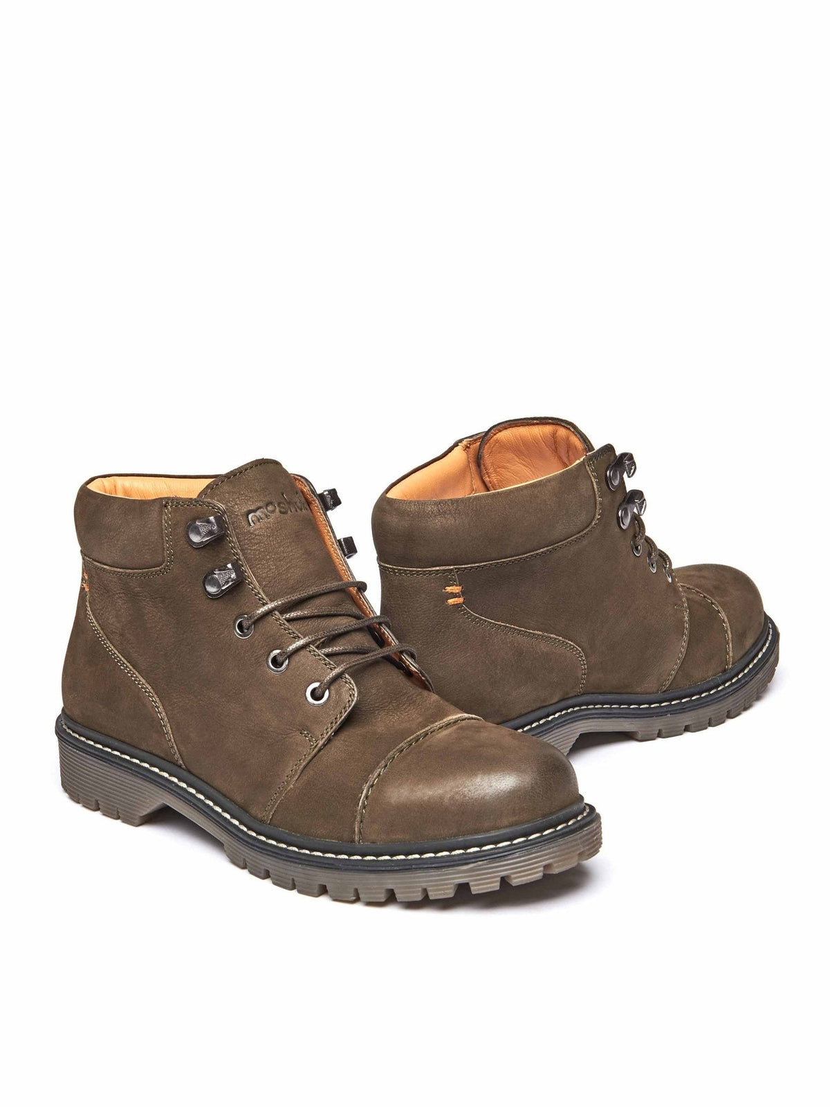 Green ladies' hiker-style ankle boots - HARTE 2 WILD OLIVE