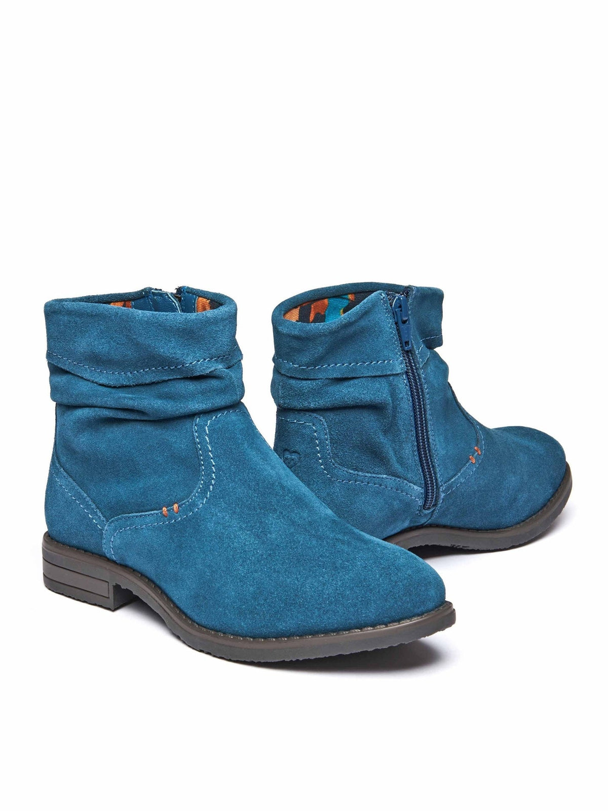 Blue ruched suede pixie ankle boots - PIPISTRELLE 3 DARK TEAL