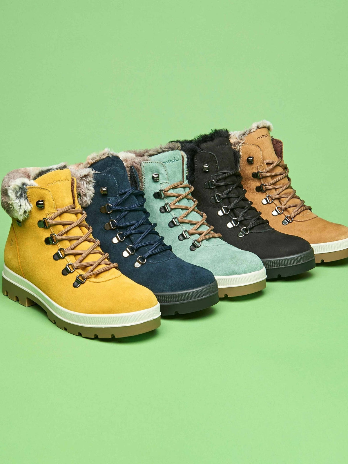 Yellow water resistant ankle boots - BEDEW YELLOW
