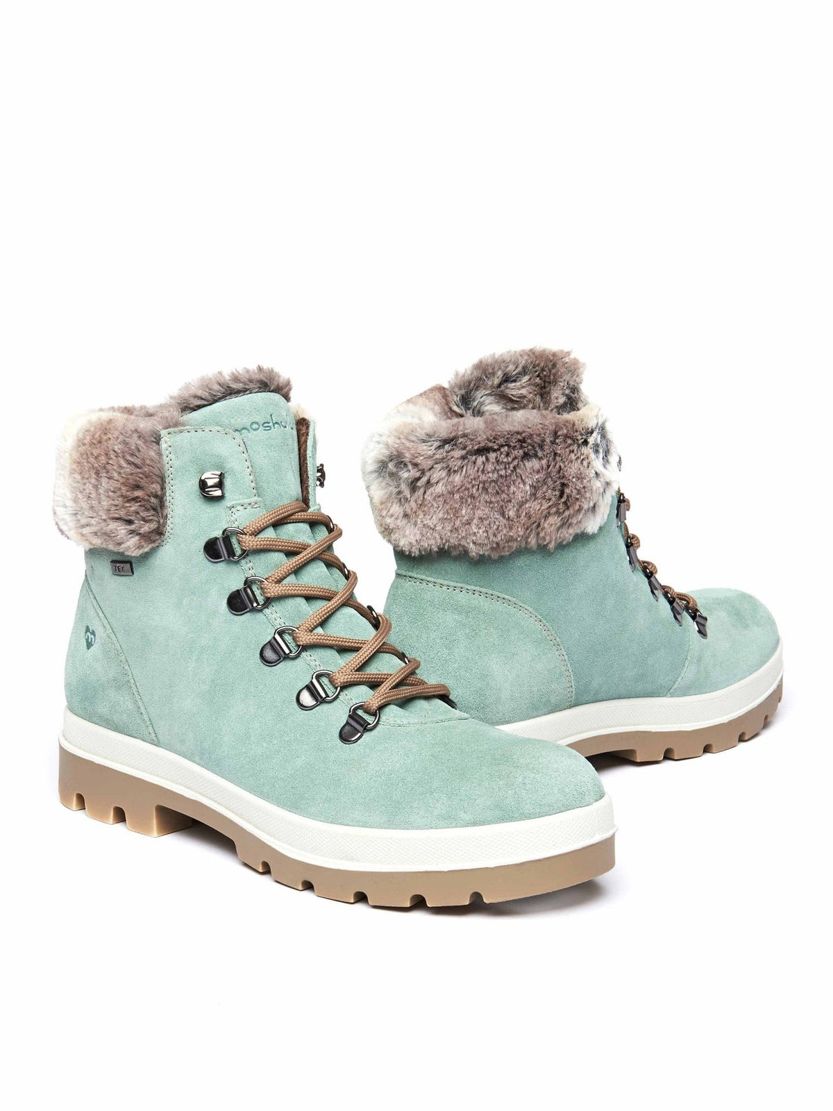 Blue water resistant ankle boots - BEDEW SEA GREEN