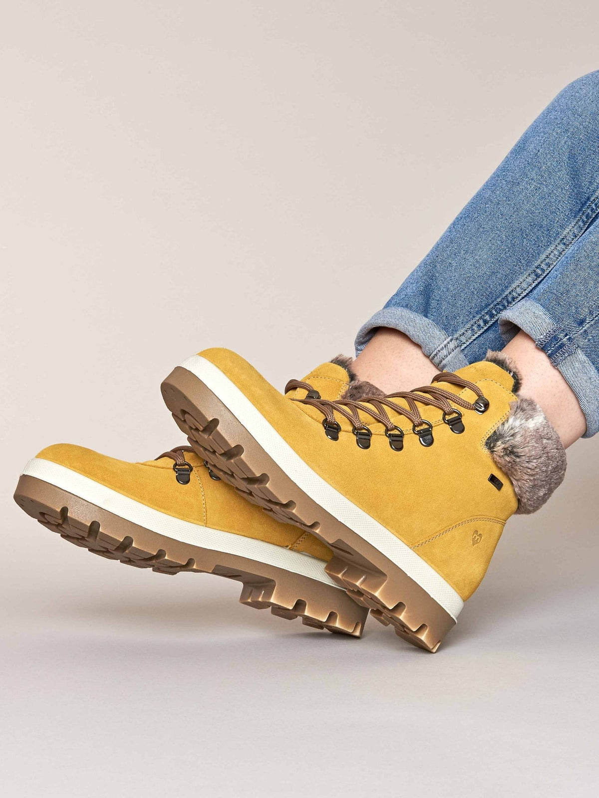 Yellow water resistant ankle boots - BEDEW YELLOW
