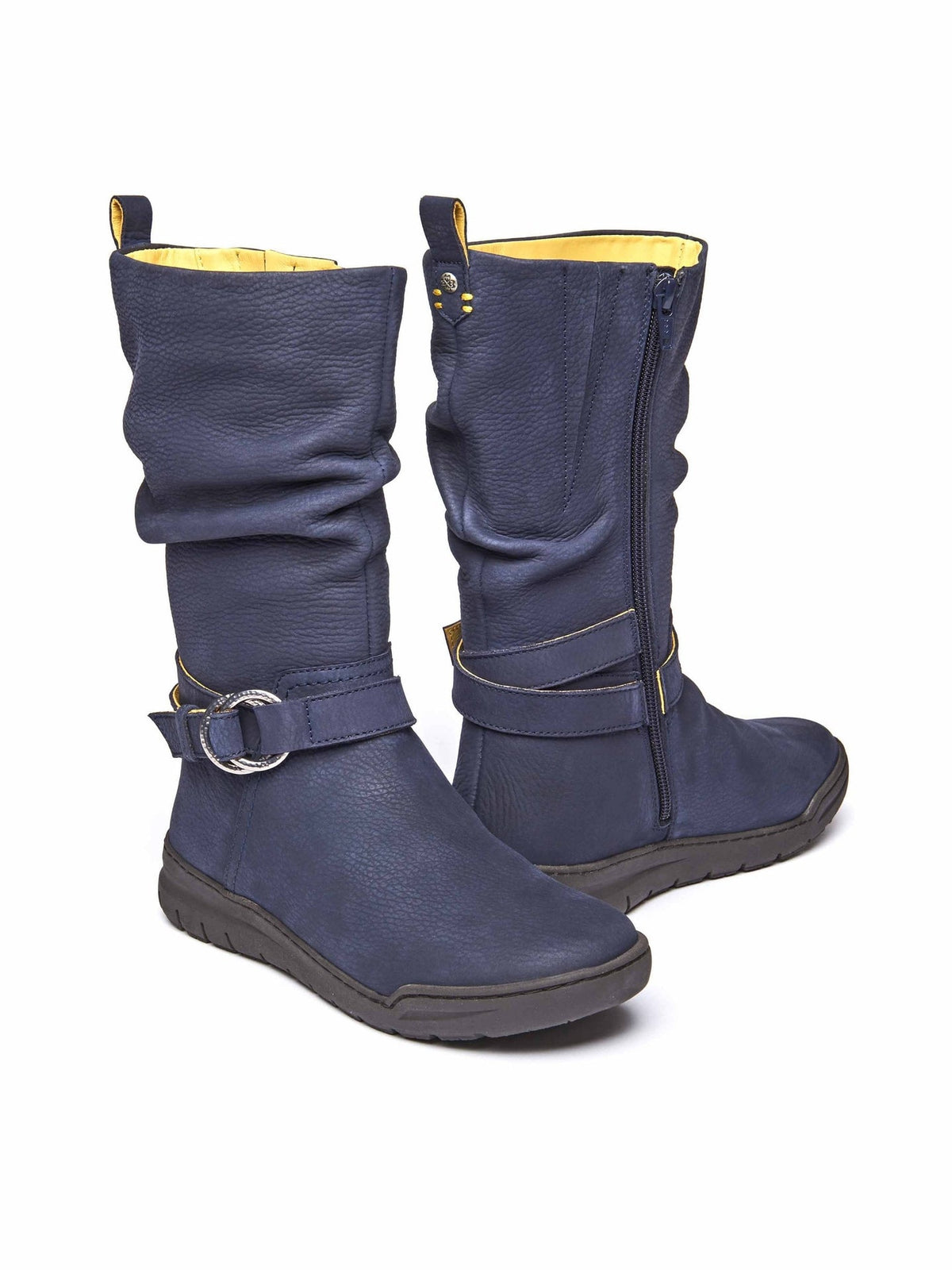 Blue mid-calf slouched boots - LAINA INDIGO