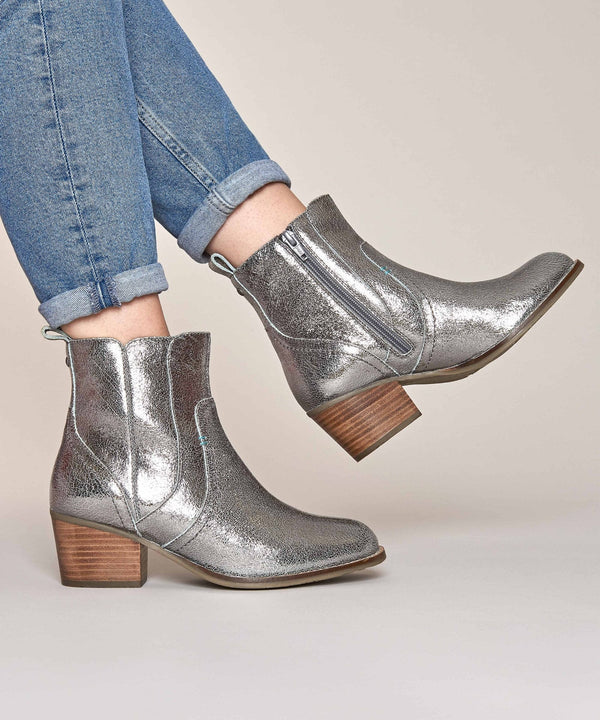 MORISOT LEATHER SILVER METALLIC