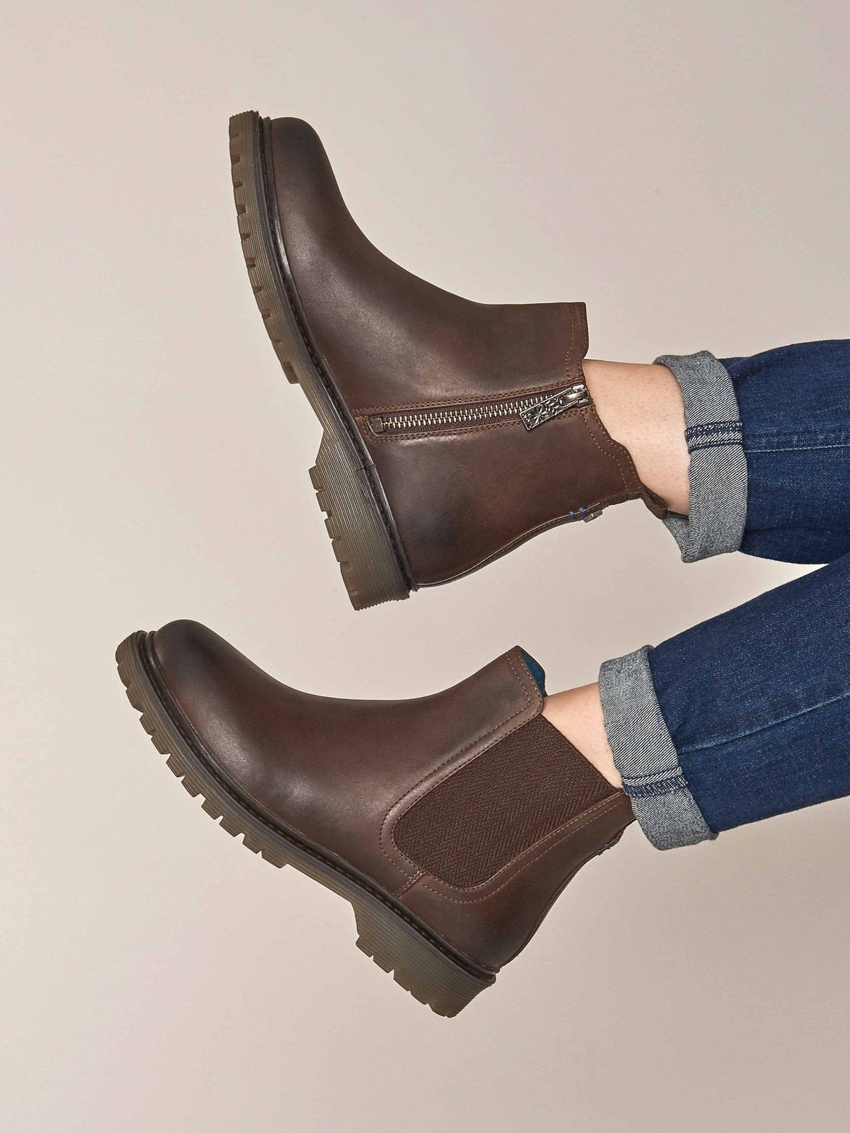 Brown Leather Chelsea boots - SKERRY WAXY BROWN