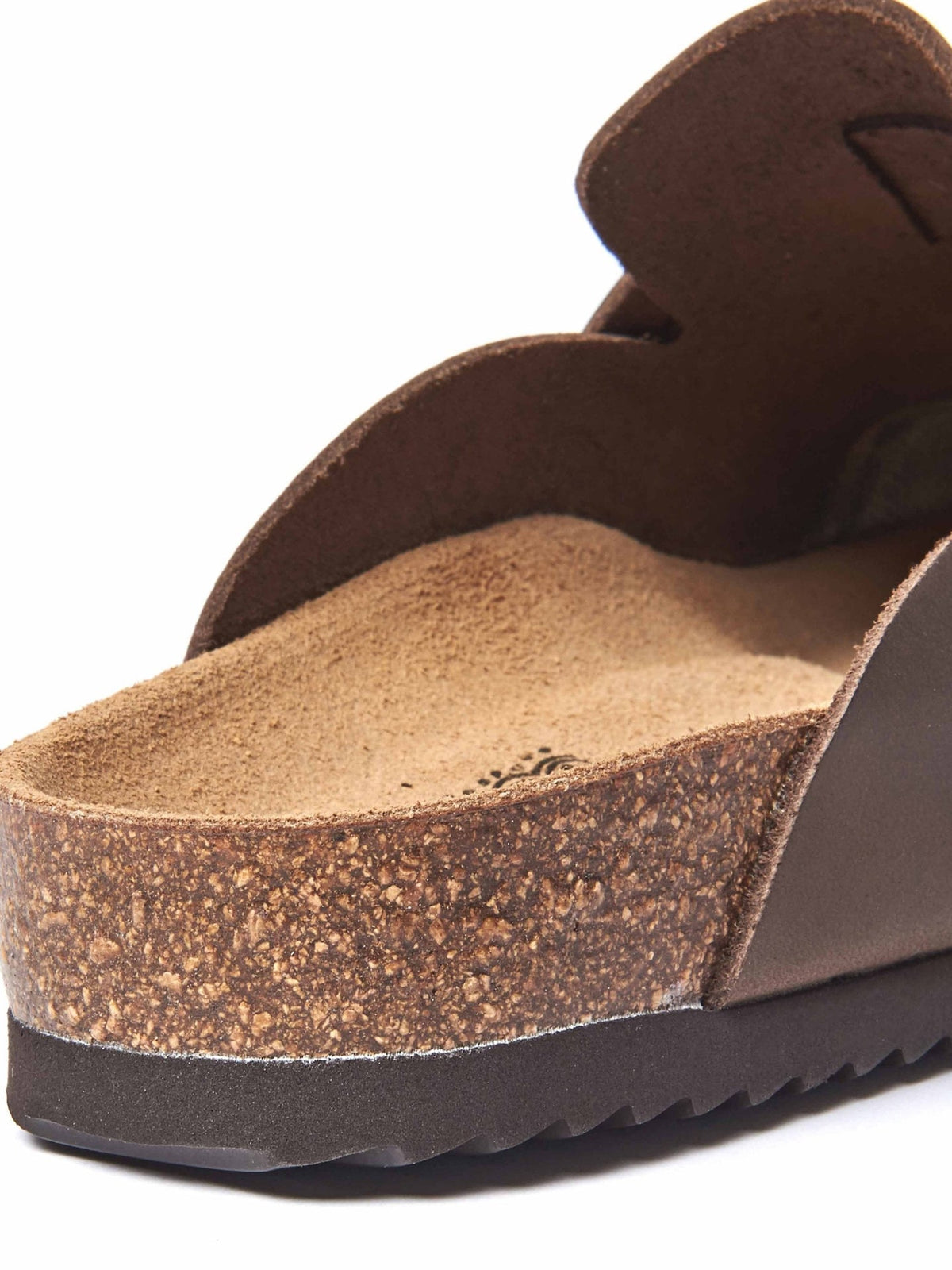 Red leather cork footbed clogs - TULIPA WAXY DARK RED