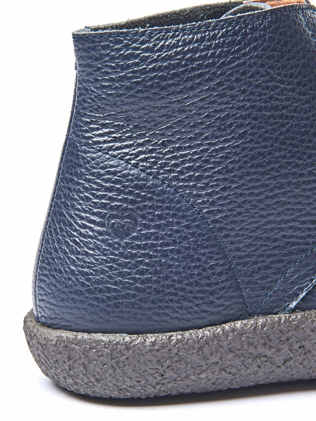 Blue cushioned lace-up leather chukka boots - PINEDA INDIGO