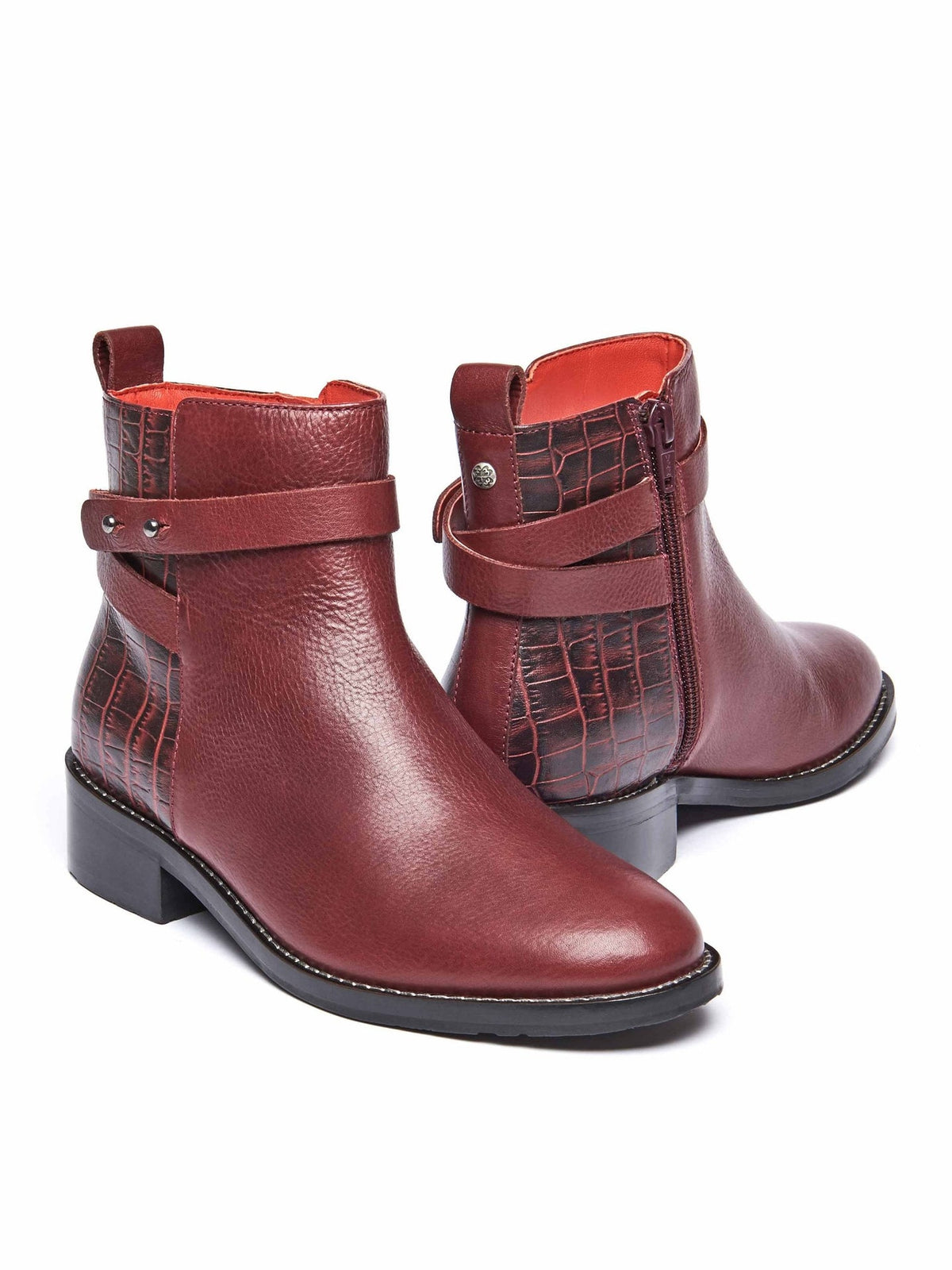 Red leather Chelsea ankle boots - BAILLIE ZINFANDEL RED