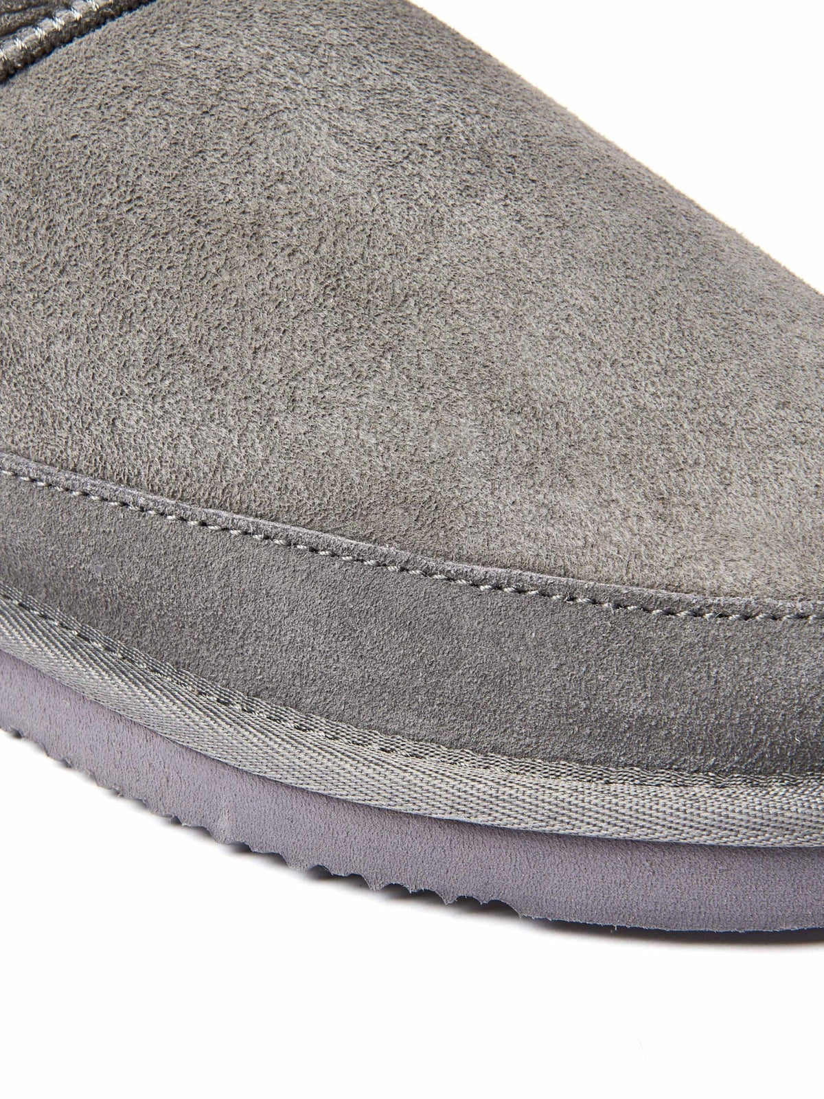 Grey men's sheepskin slipper boots - ROMNEY GREY