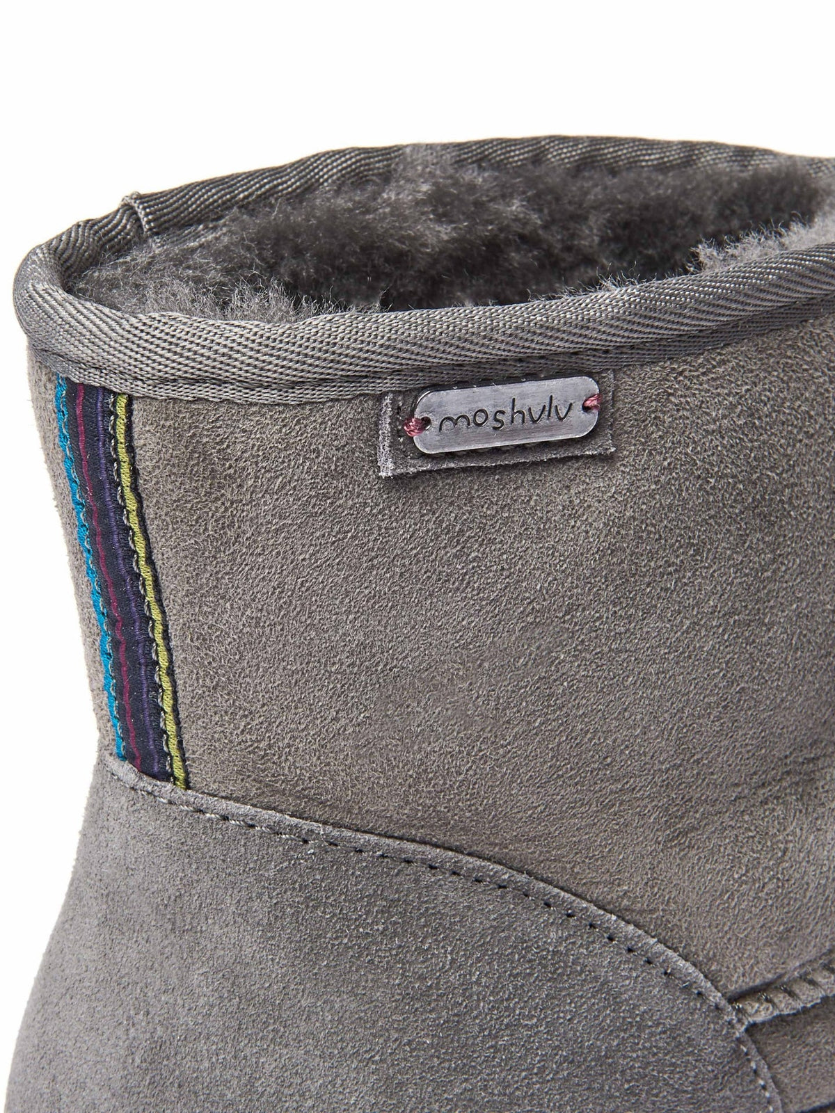 Grey men's sheepskin slipper boots - ROMNEY GREY