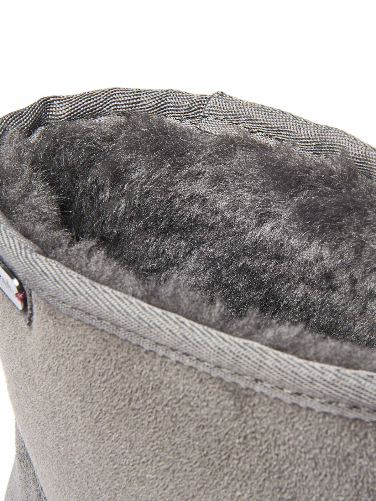 Grey men's sheepskin slipper boots - ROMNEY GREY