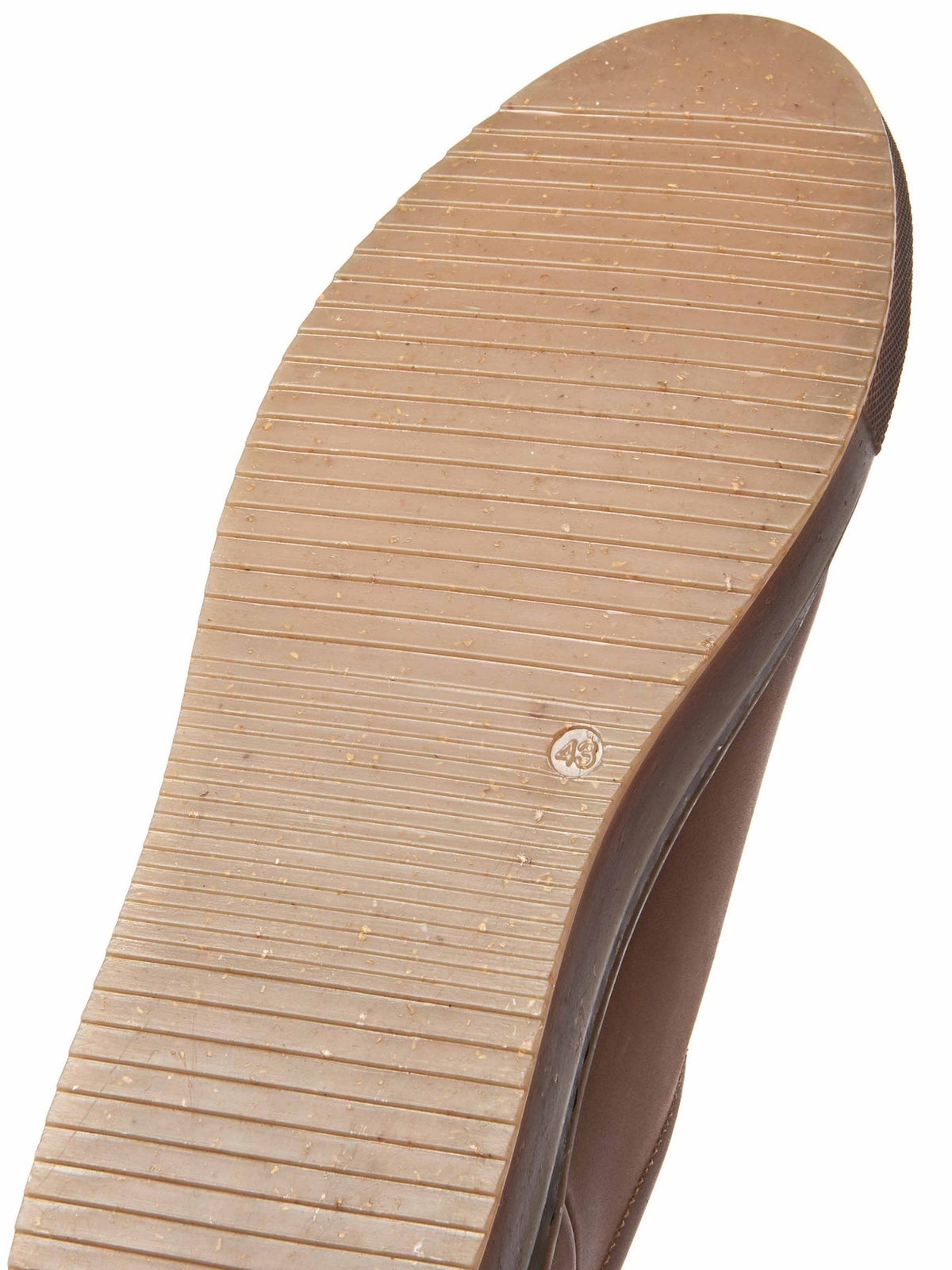 Brown men's round toe leather trainers - LOAM TAN LEATHER