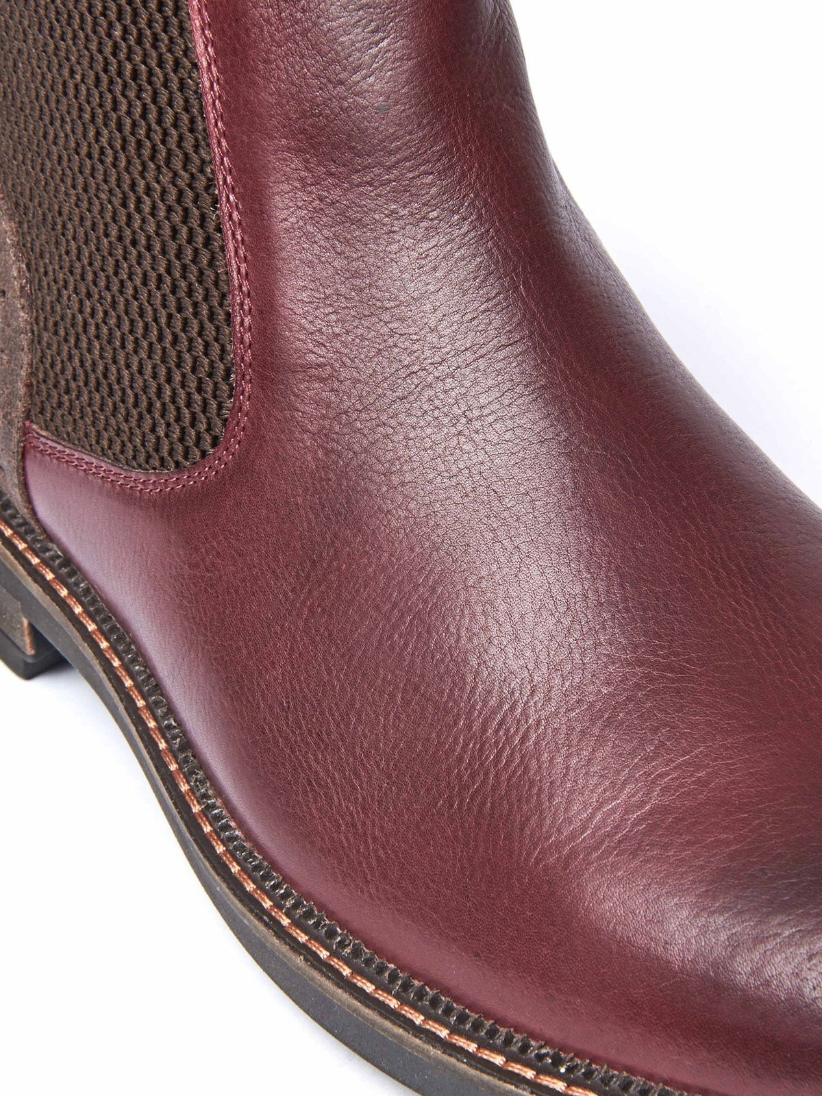 Red men's leather & suede Chelsea boots - PARRY ZINFANDEL RED