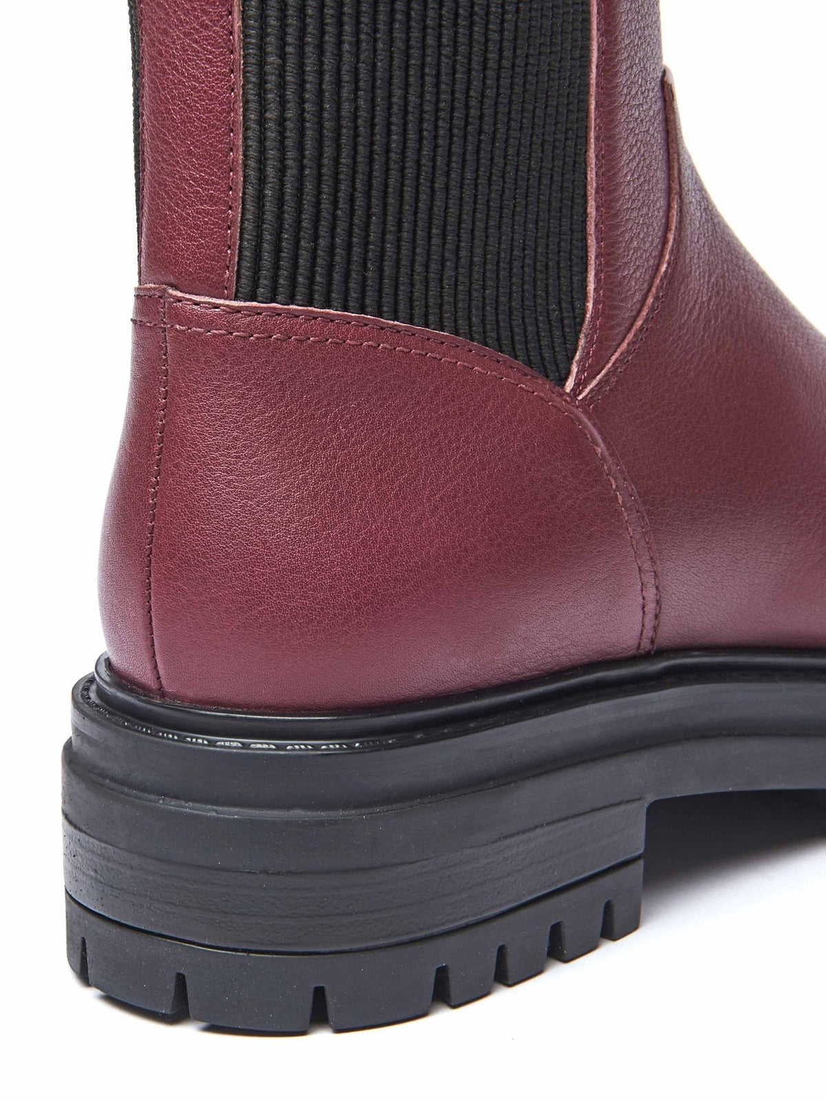 Black chunky leather Chelsea boots - RUSSULA BLACK