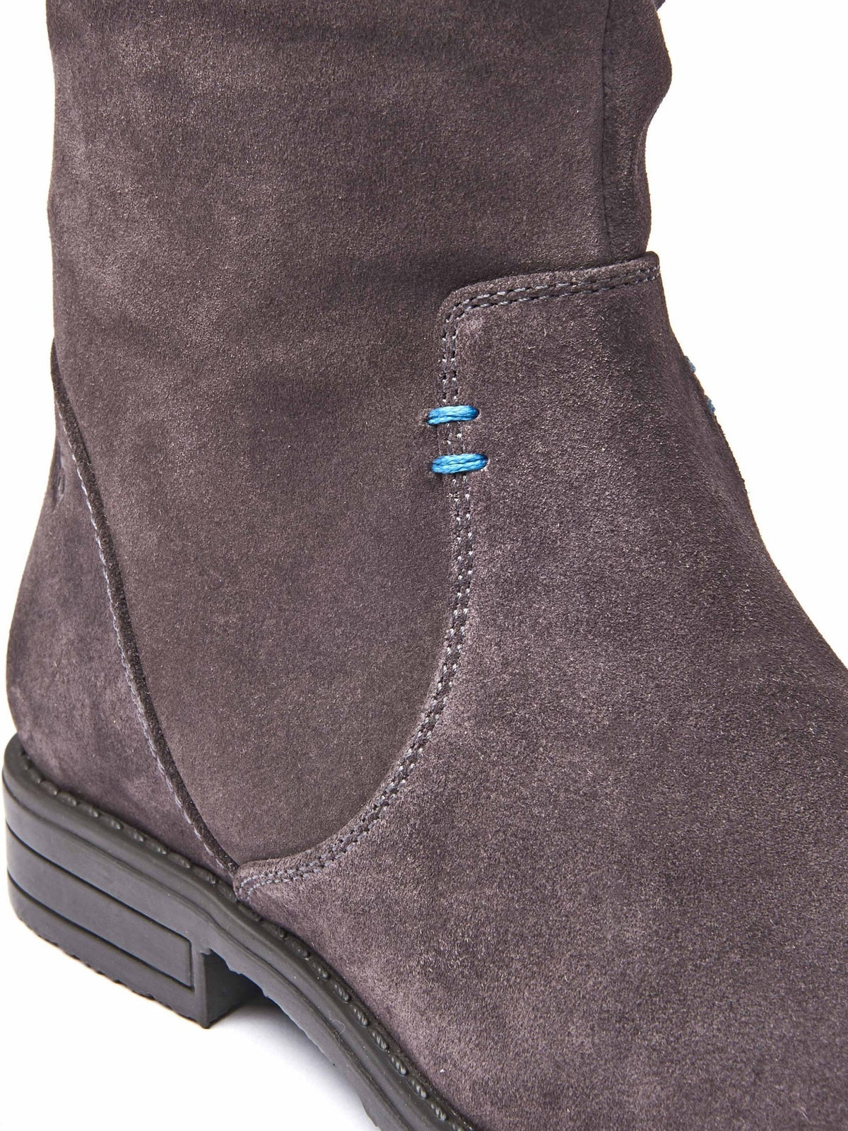 Purple ruched suede mid-length boots - GLACIER SUEDE 2 JEWEL PURPLE