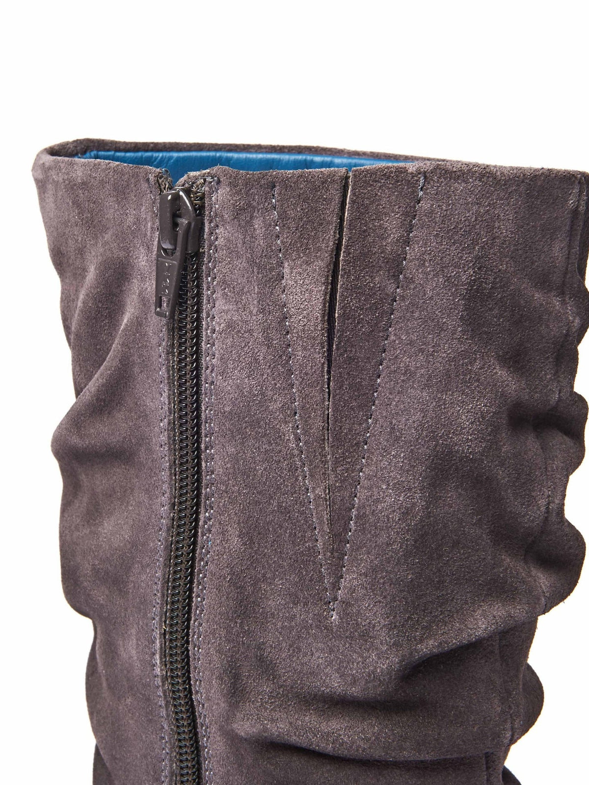 Purple ruched suede mid-length boots - GLACIER SUEDE 2 JEWEL PURPLE