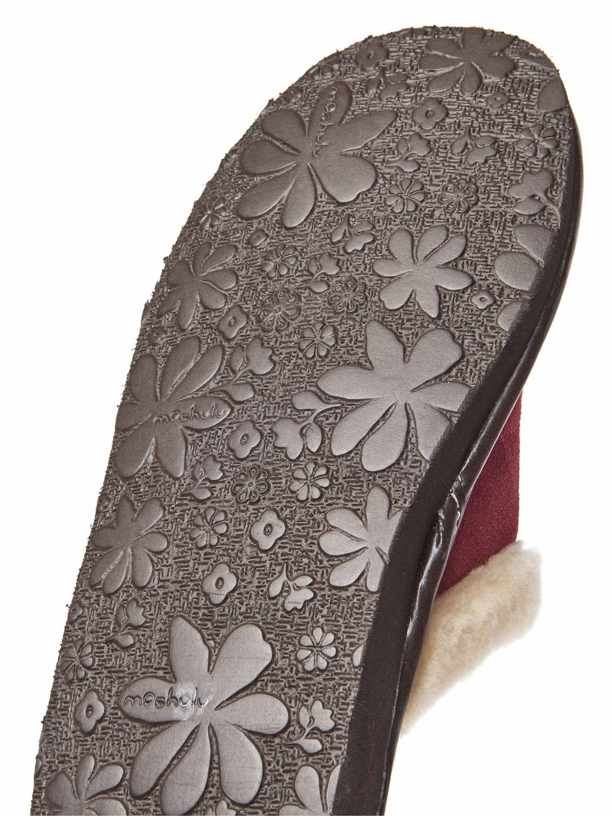 Red classic suede mule slippers - VITORIA CRANBERRY