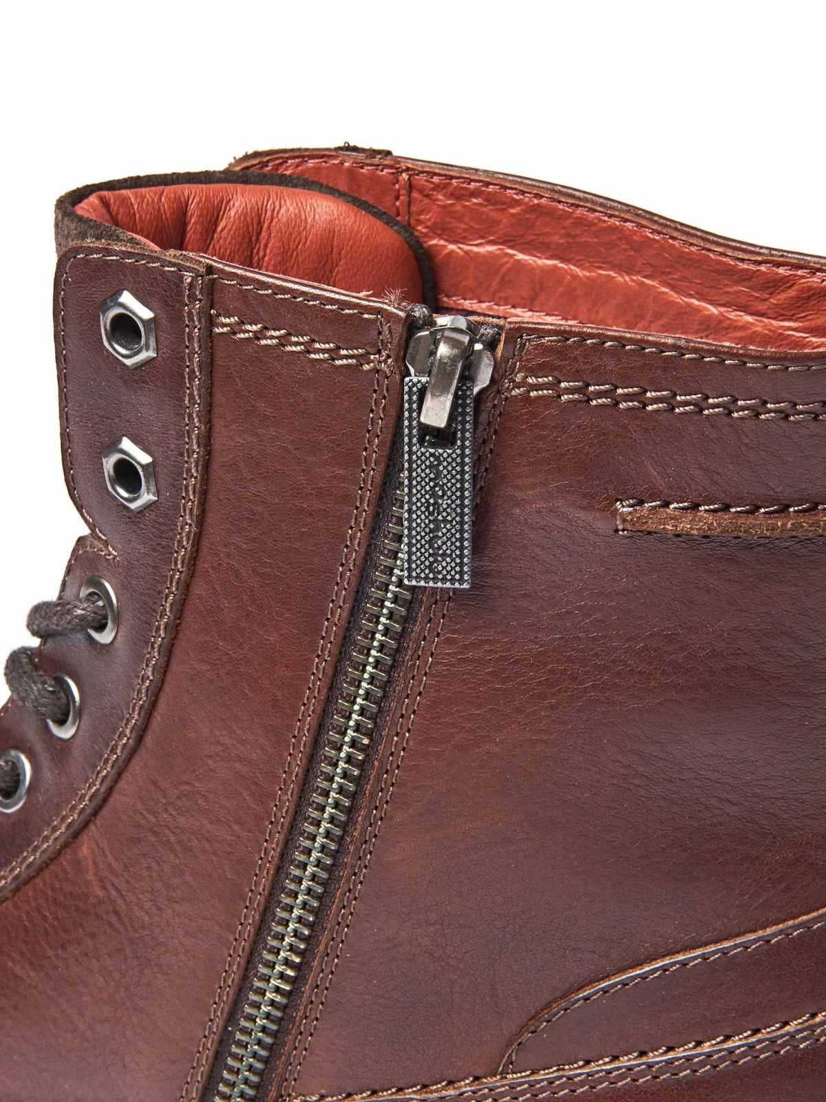 Brown men's leather ankle boots - DORNA BROWN