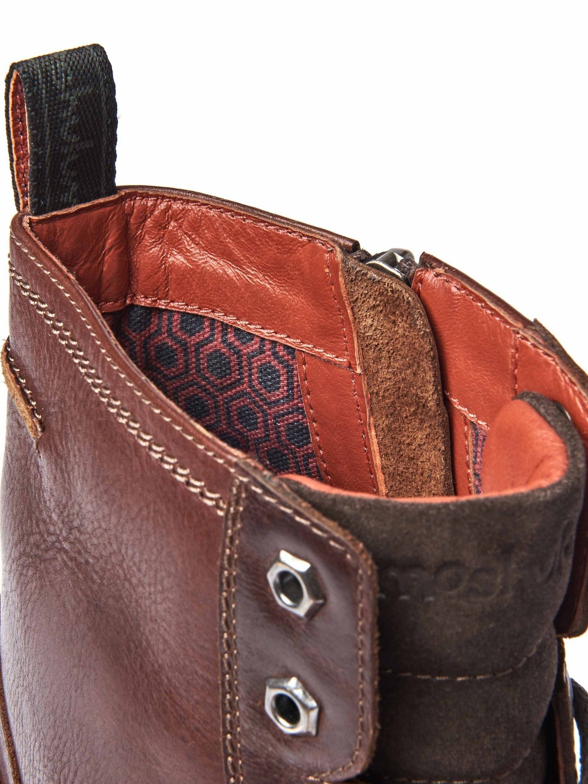 Brown men's leather ankle boots - DORNA BROWN