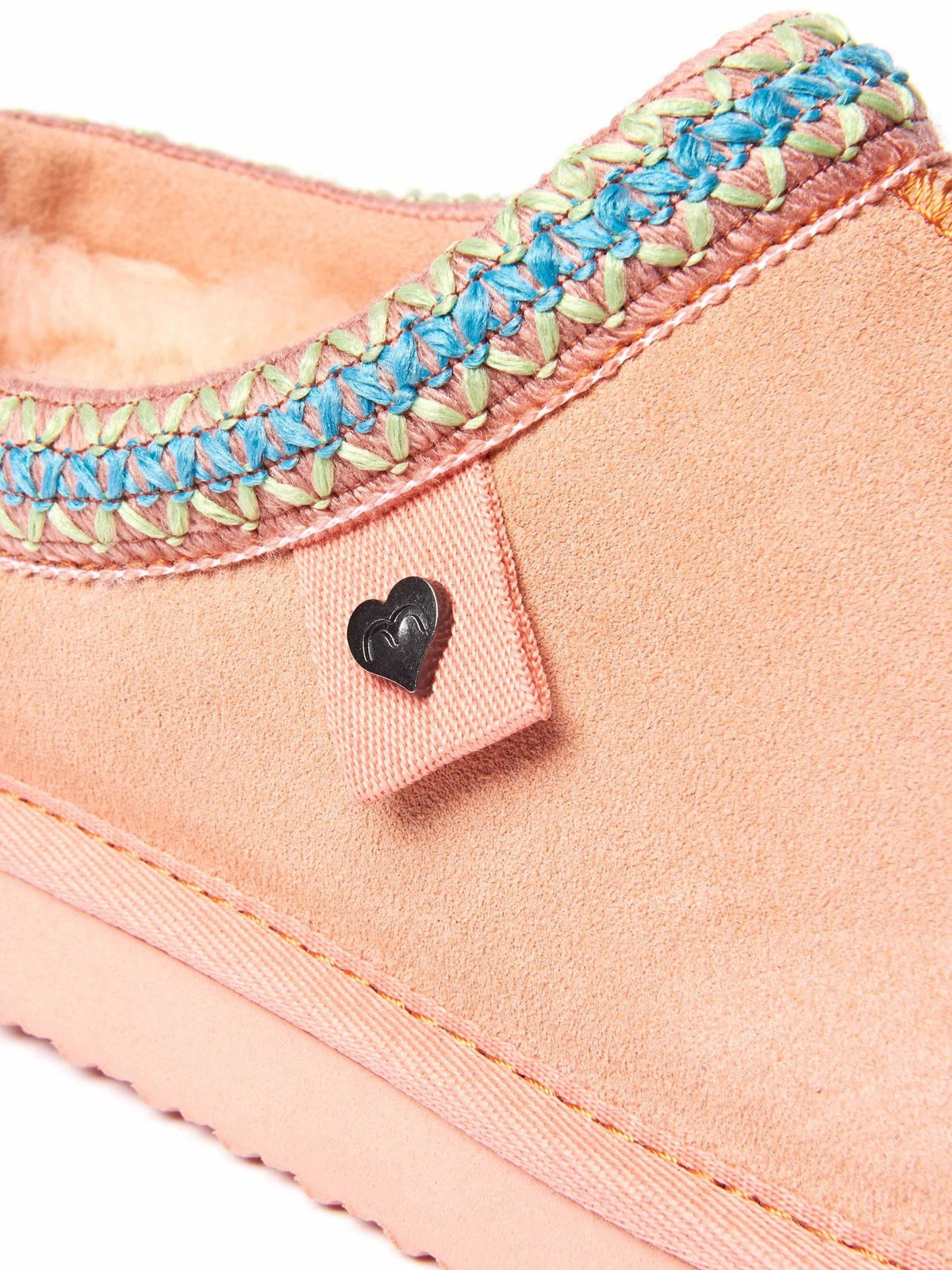 Orange scandi style sheepskin slippers - KIMOTO MANGO SORBET