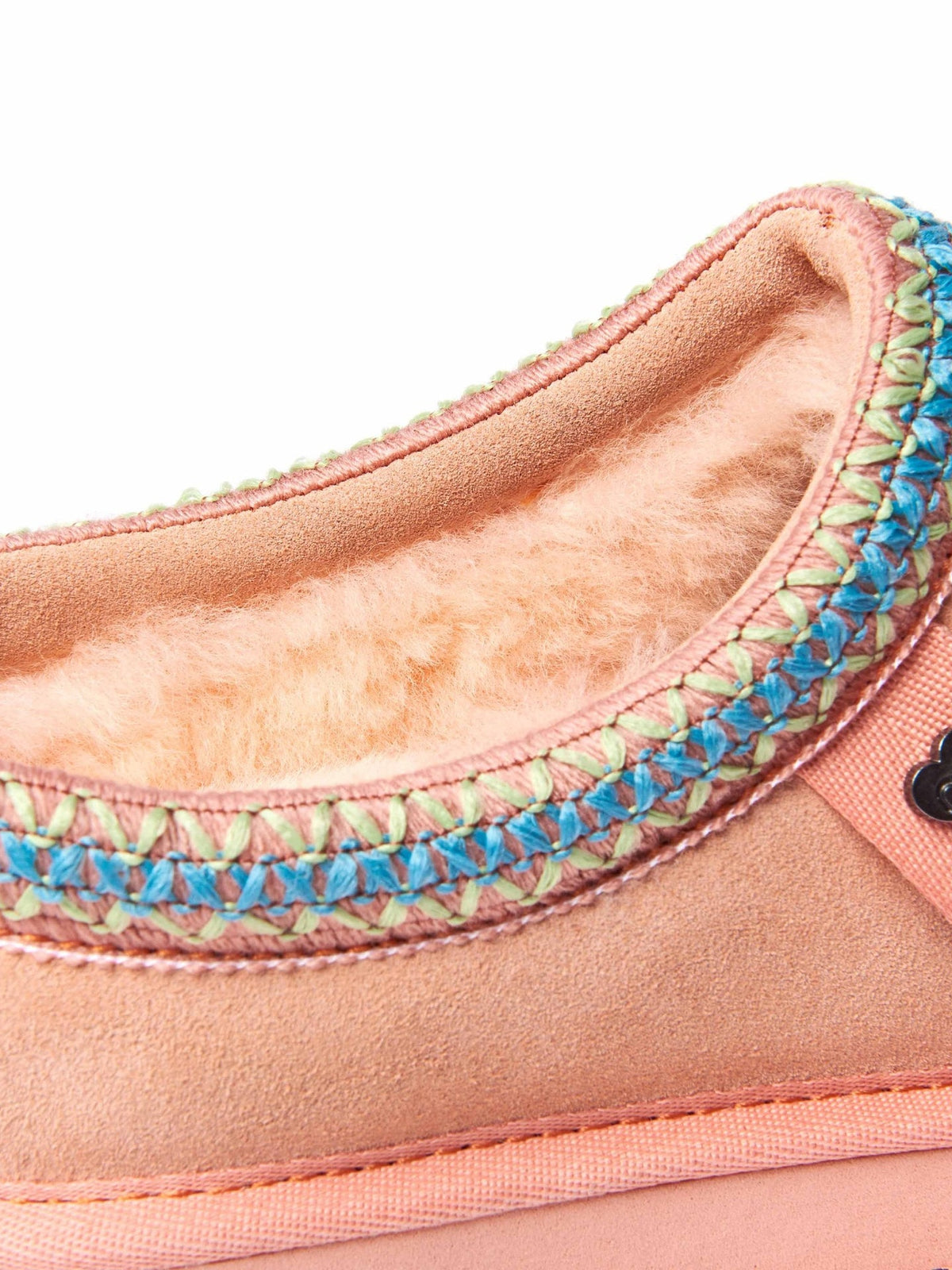 Orange scandi style sheepskin slippers - KIMOTO MANGO SORBET