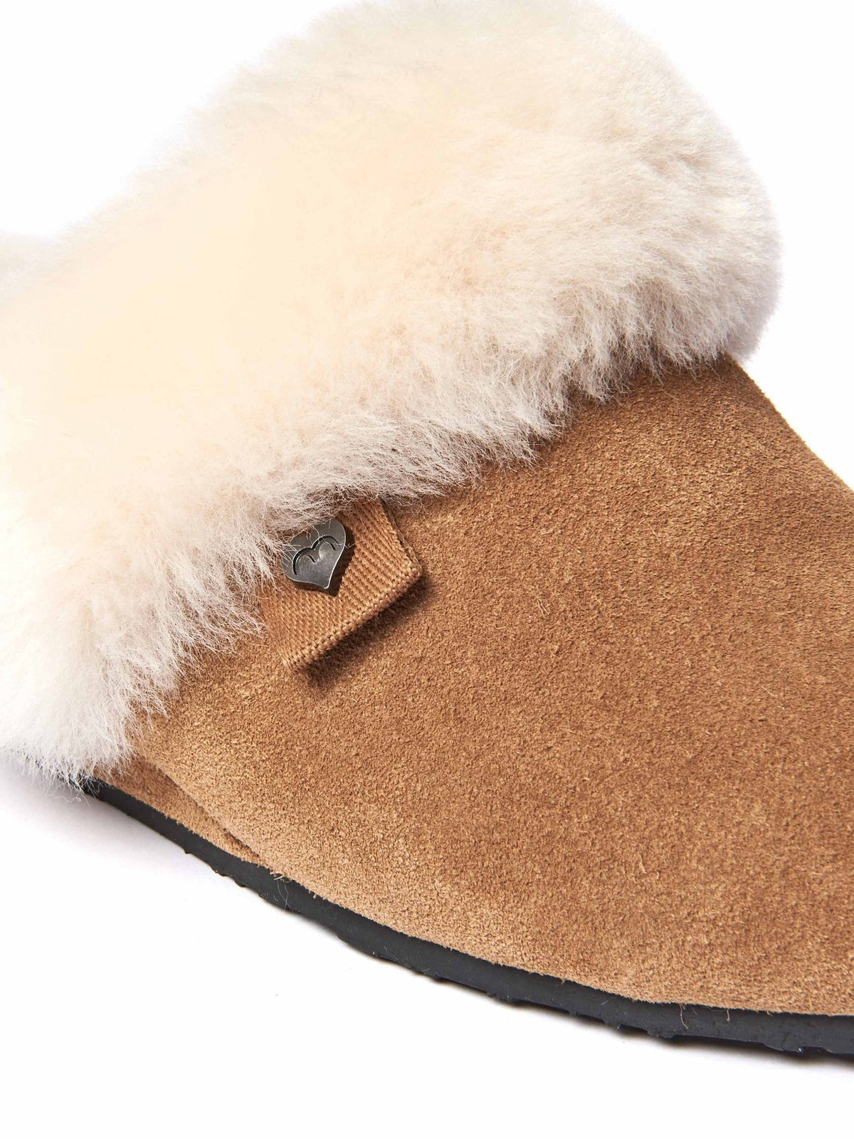 Pink / Purple ladies' sheepskin wedge slippers - CHARELLA MAUVE