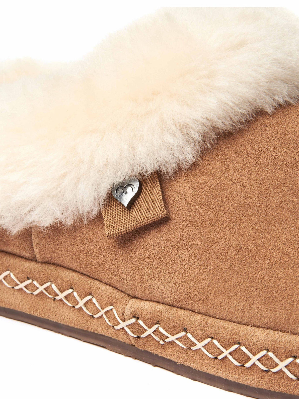 Blue sheepskin suede wedge mule slippers - SAGRADA INDIGO