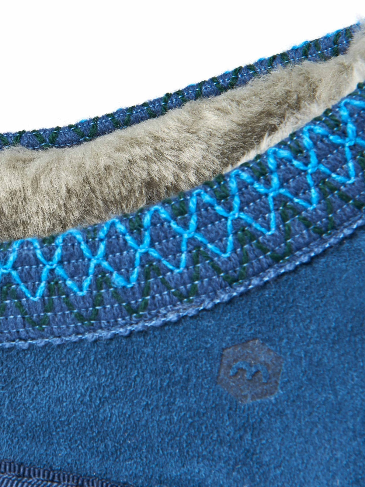 Brown men's suede fluffy mule slippers - DOCKER BROWN