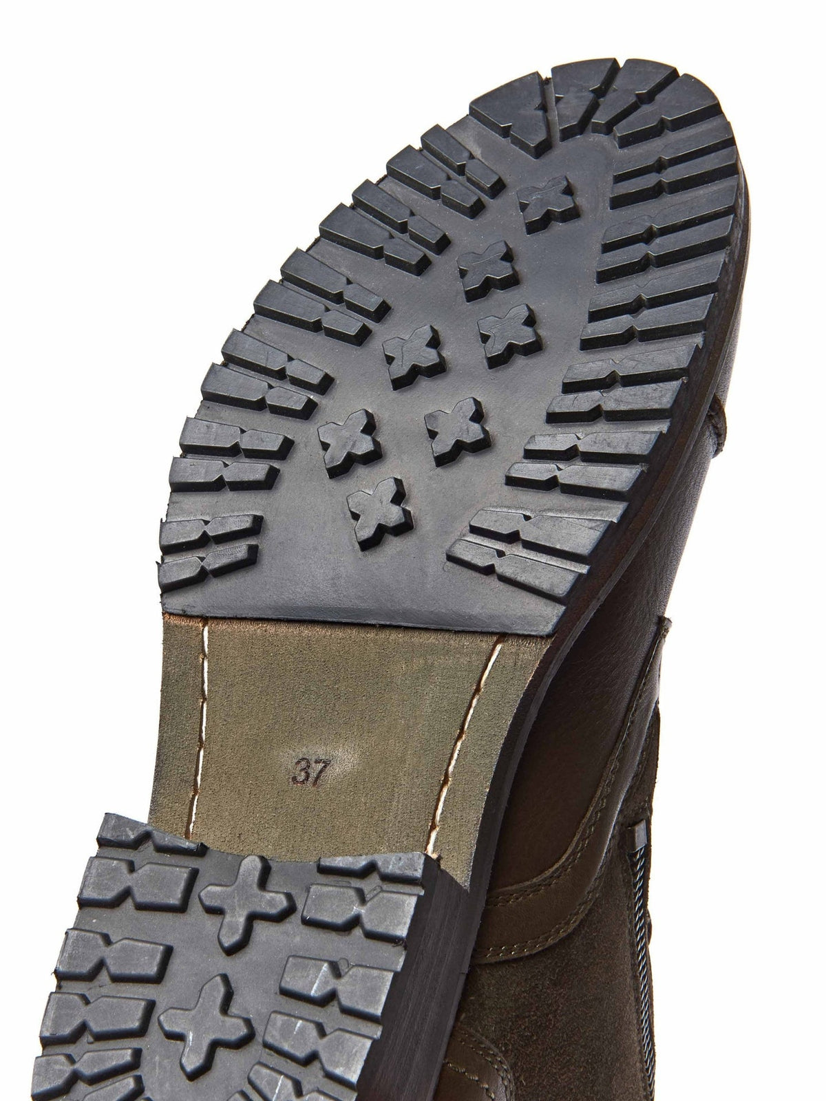 Green ladies' biker ankle boots - BARDSEY WILD OLIVE
